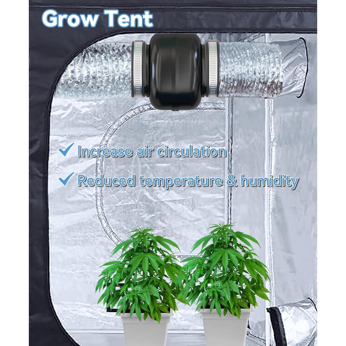 Ventilador de Conducto Inline Artibear 168 CFM 24W Negro