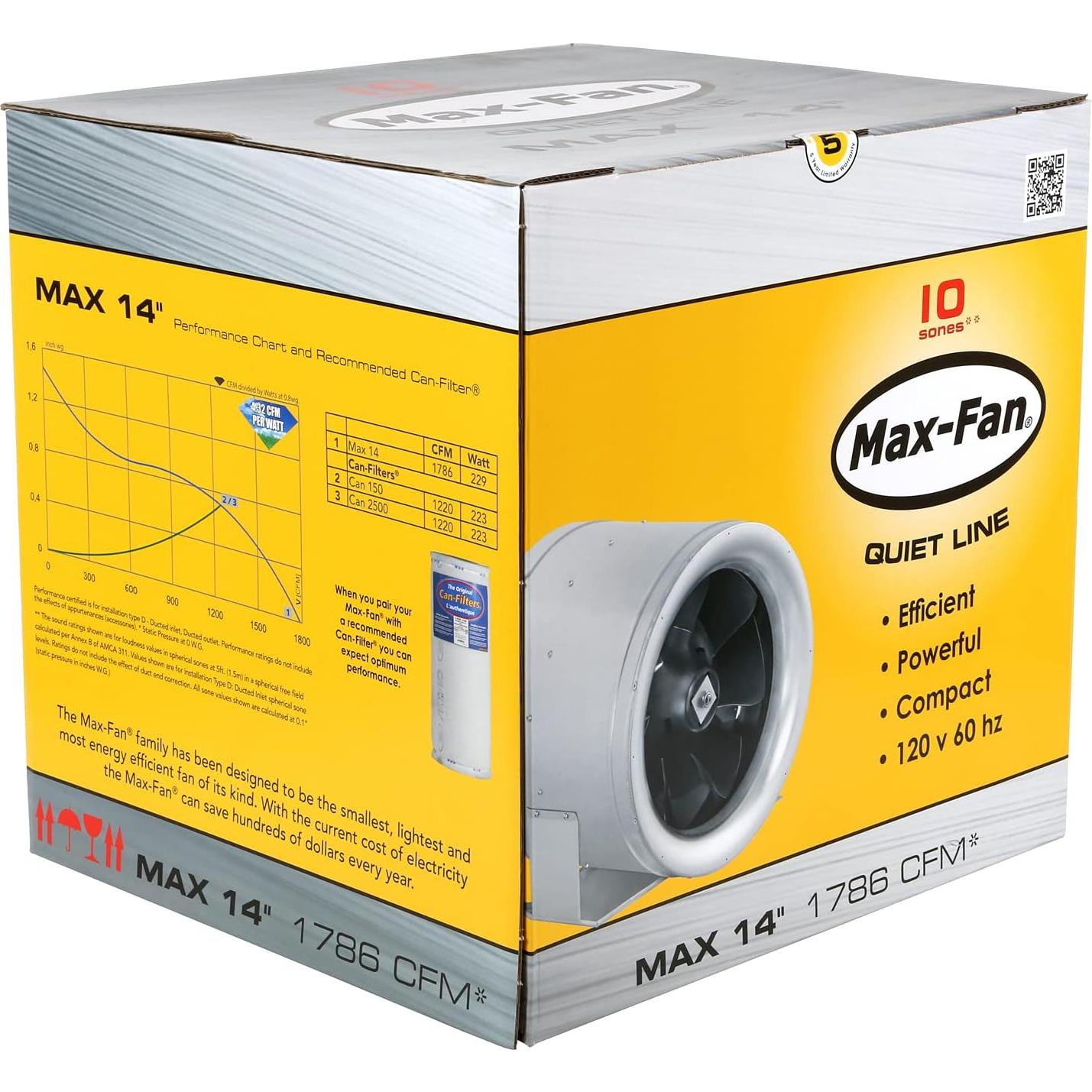 Ventilador de Escape Can Filter Max-Fan 35.56 cm 1700 CFM