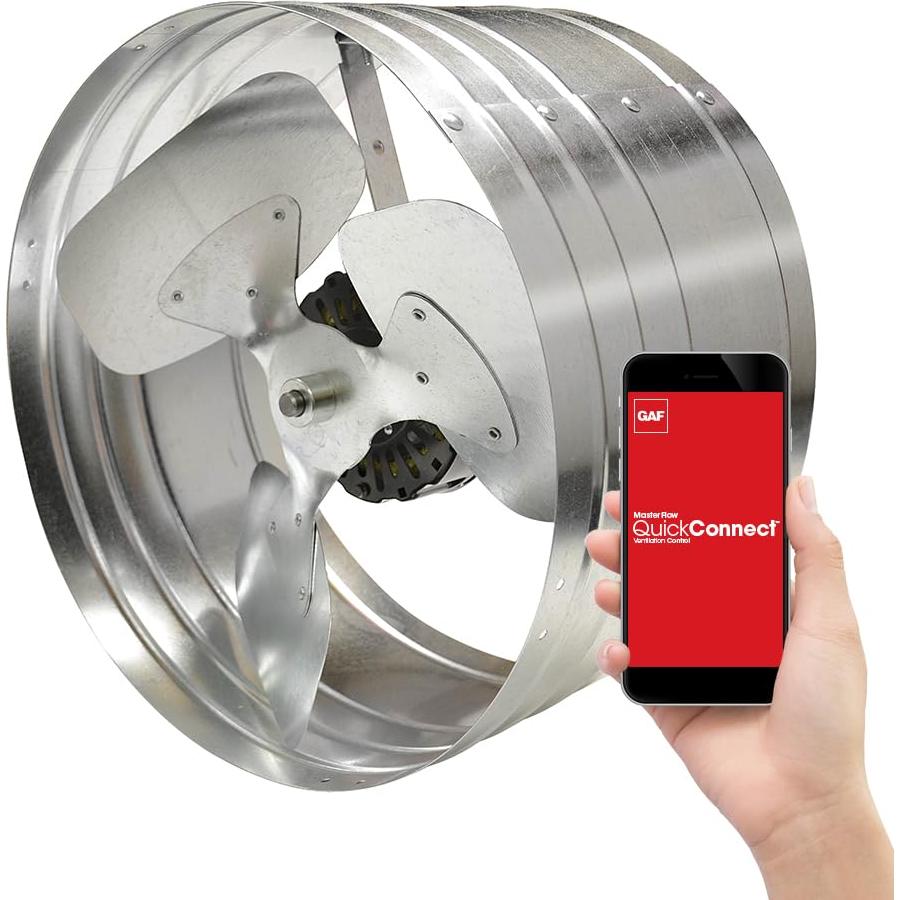 Ventilador de Ático GAF Master Flow 1450 CFM Wi-Fi Plata