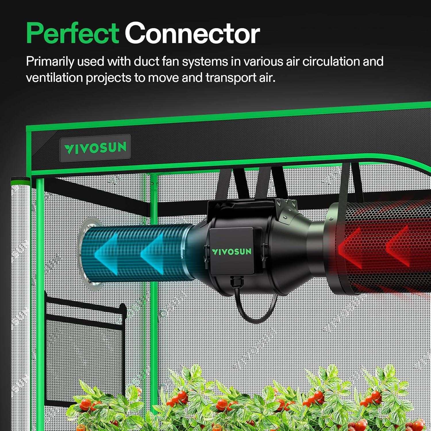 Kit de Ventilación VIVOSUN 4" con Ventilador 190 CFM y Filtro