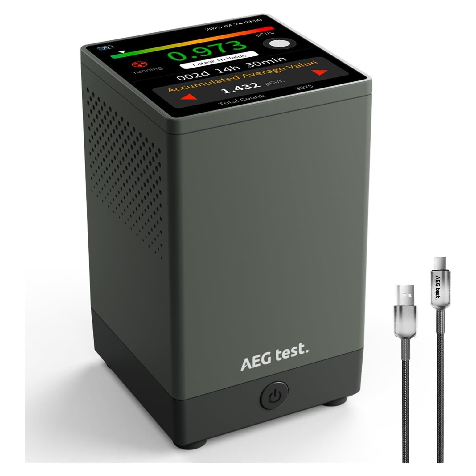 Detector de Radón HOUND-2033 AEGTEST Pantalla Táctil 8.64 cm