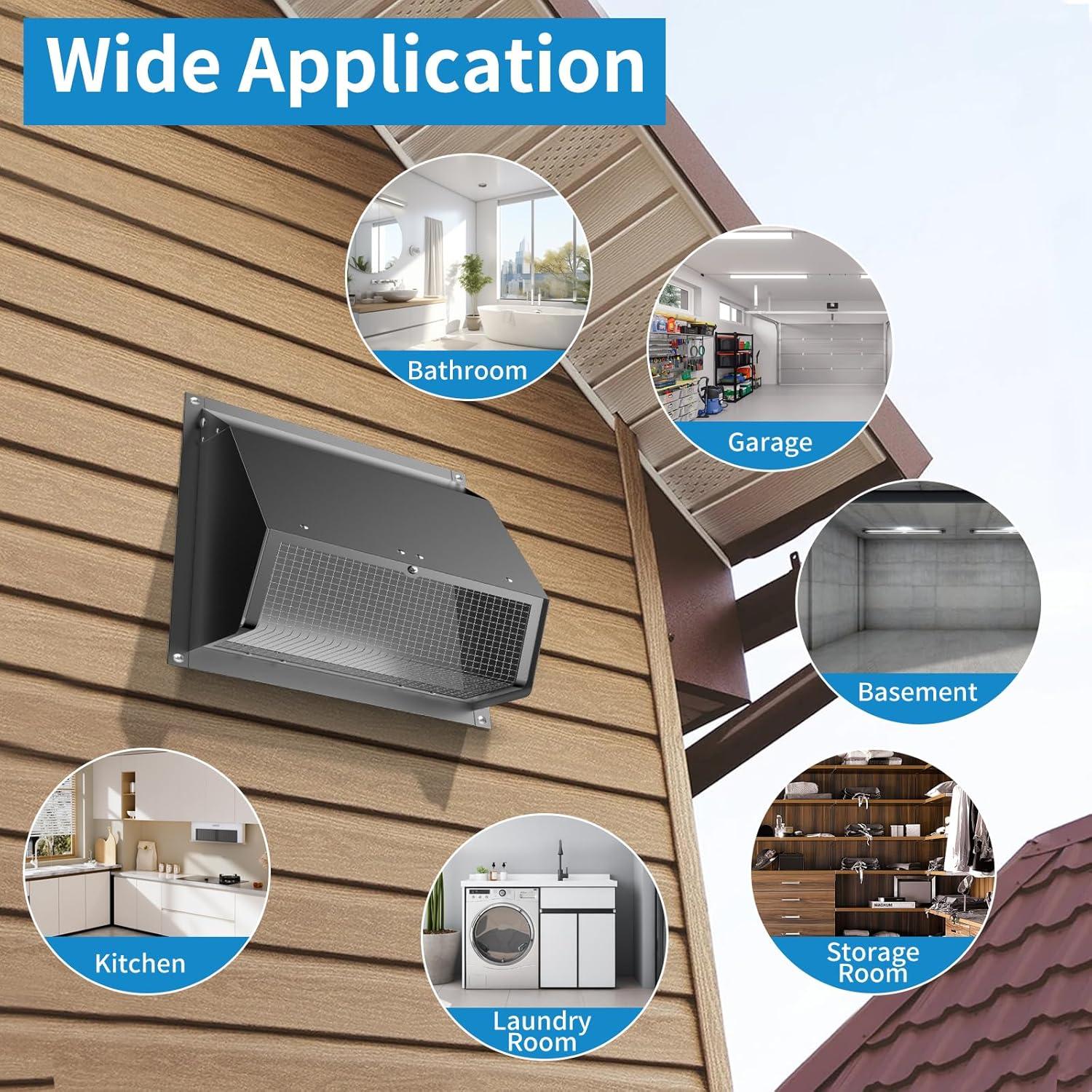 Tapa de Ventilación de Pared Kylazer 6 Pulgadas con Capucha