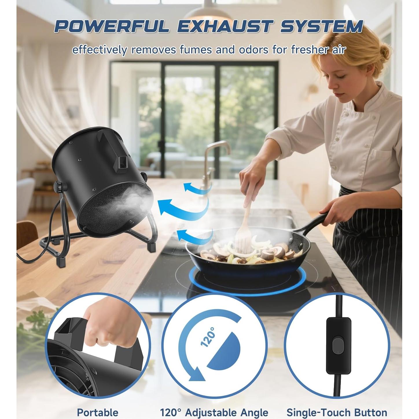 Campana Extractora Portátil YOZON 20 cm 455 CFM Ajustable