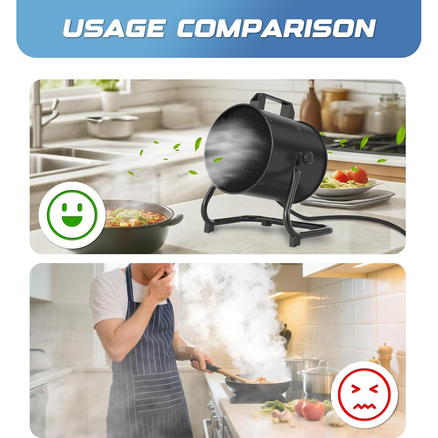 Campana Extractora Portátil YOZON 20 cm 455 CFM Ajustable