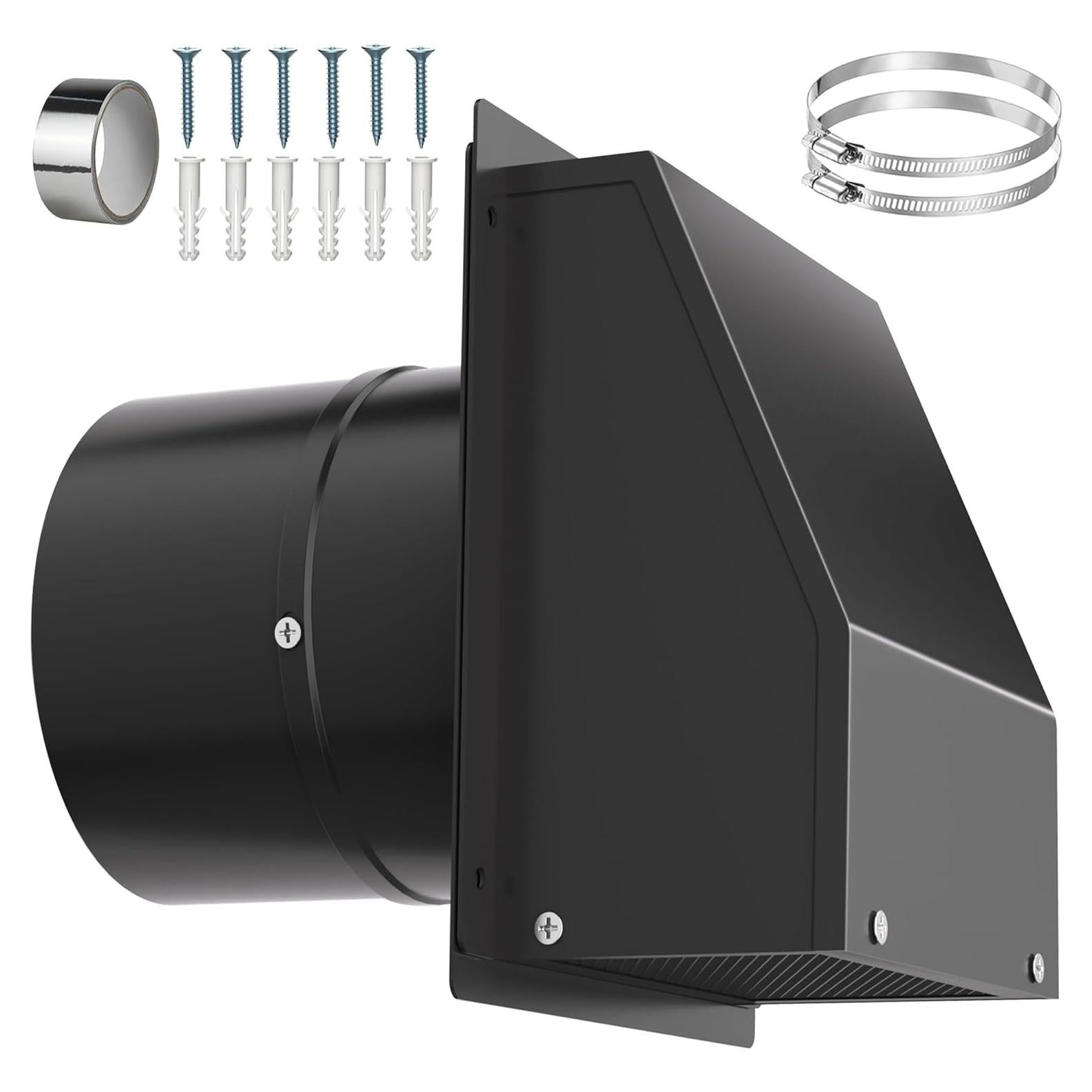 Ventilación de Pared 8" GTACASS con Capucha y Compensador