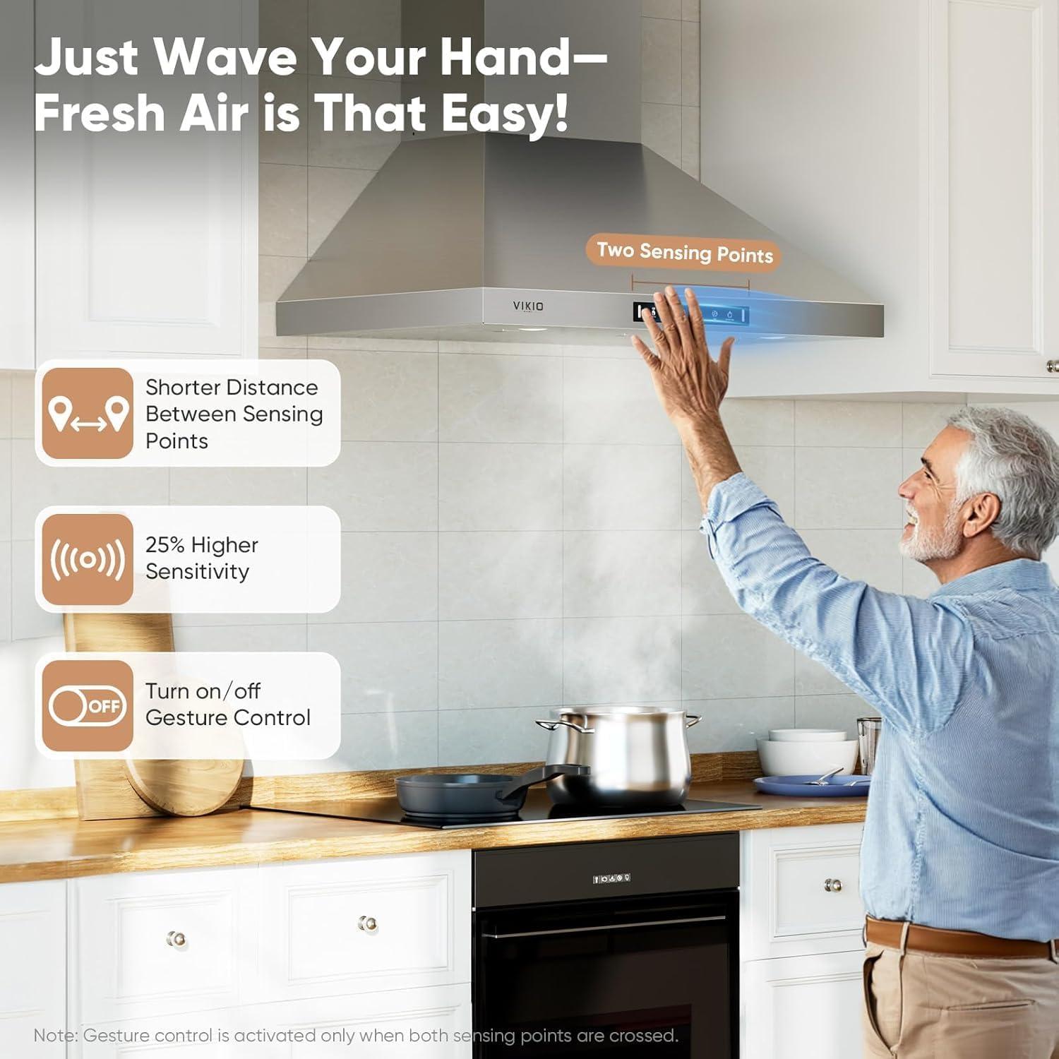 Campana de Pared VIKIO Home 30" Acero Inoxidable 900 CFM