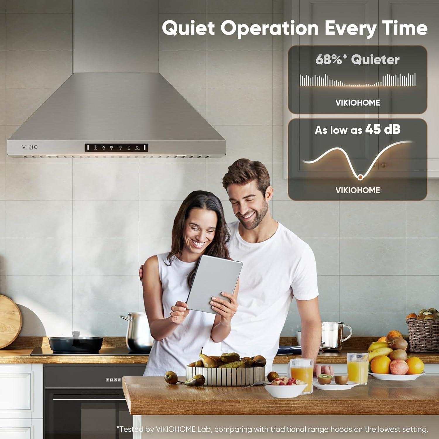 Campana de Pared VIKIO Home 30" Acero Inoxidable 900 CFM