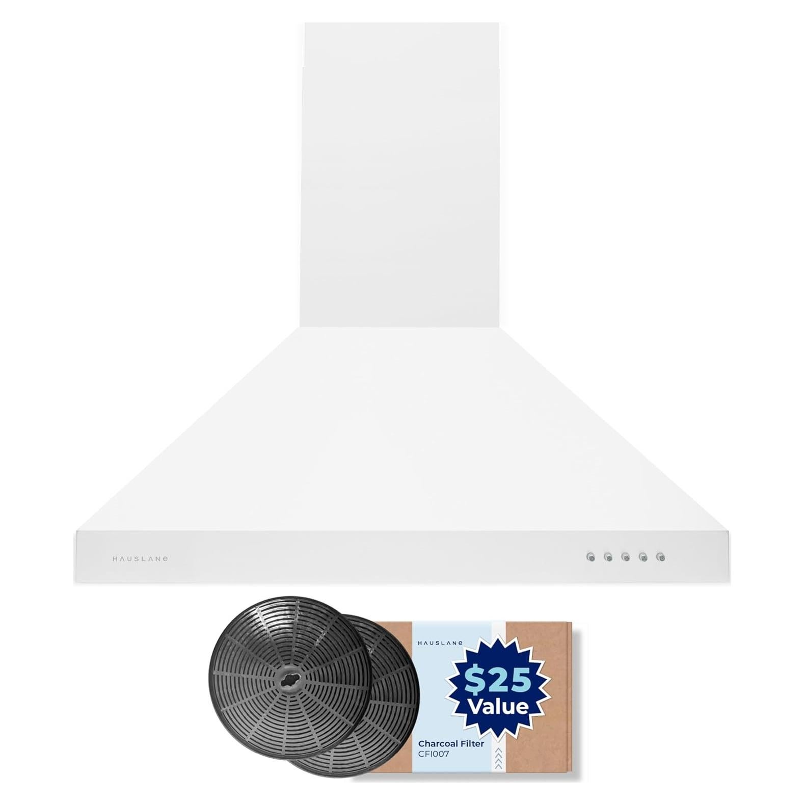 Campana Extractora de Pared Hauslane WM-530 76.2 cm Blanca Mate