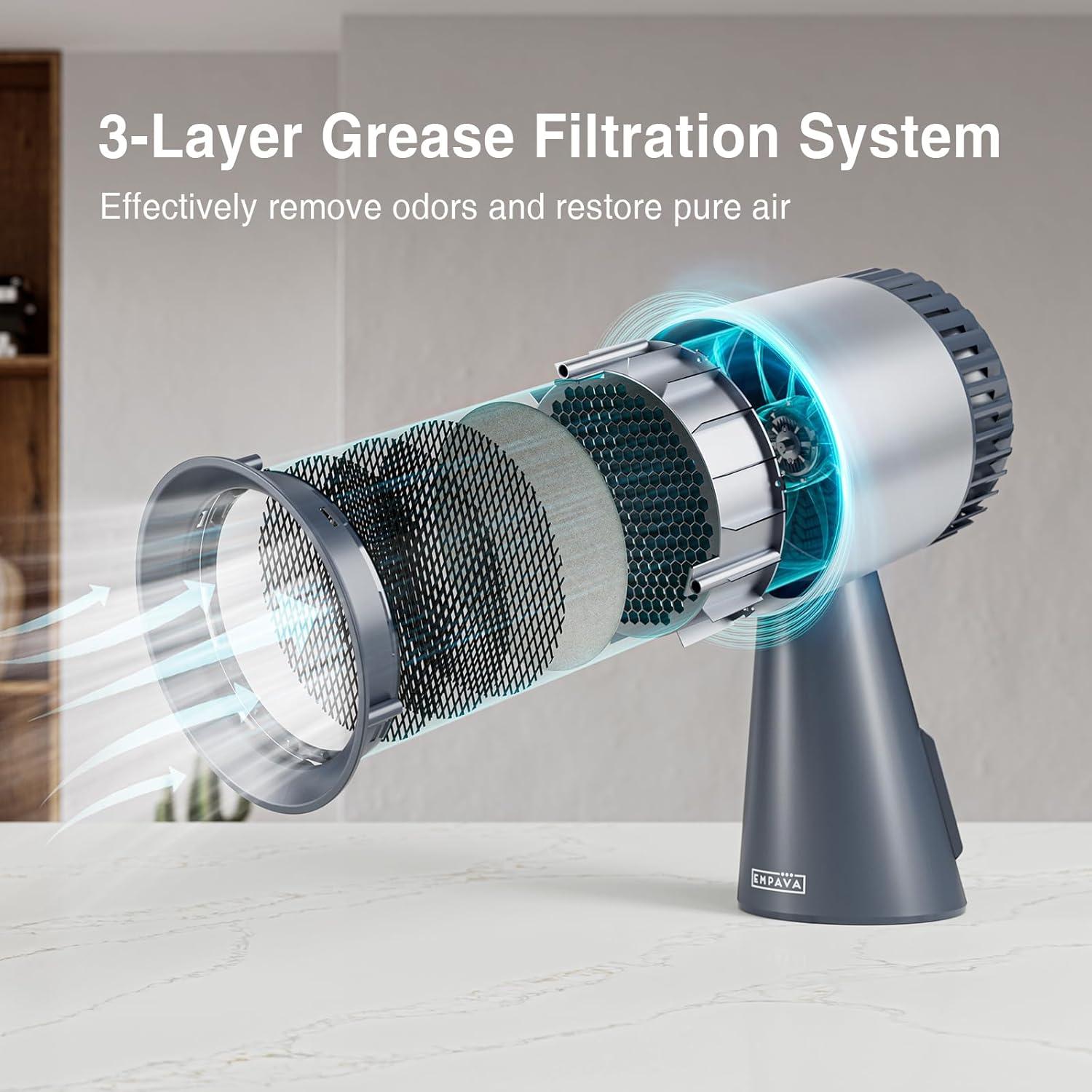Campana Extractora Portátil Empava 3 Velocidades 24W Gris