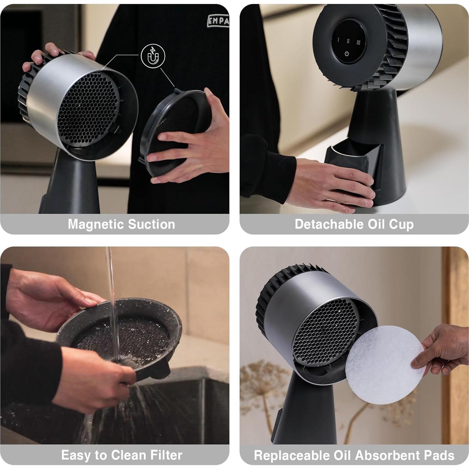 Campana Extractora Portátil Empava 3 Velocidades 24W Gris