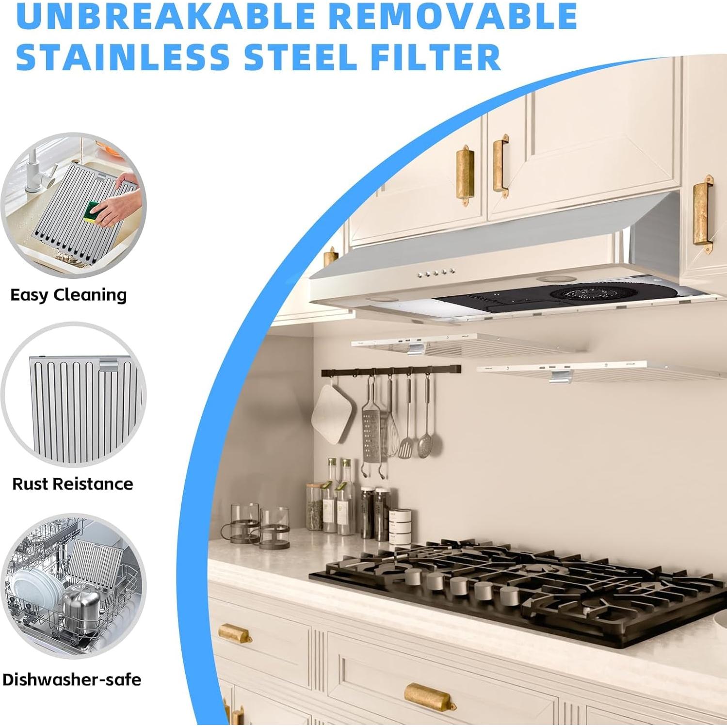 Campana Extractora Gelincare 30" Acero Inoxidable 450 CFM