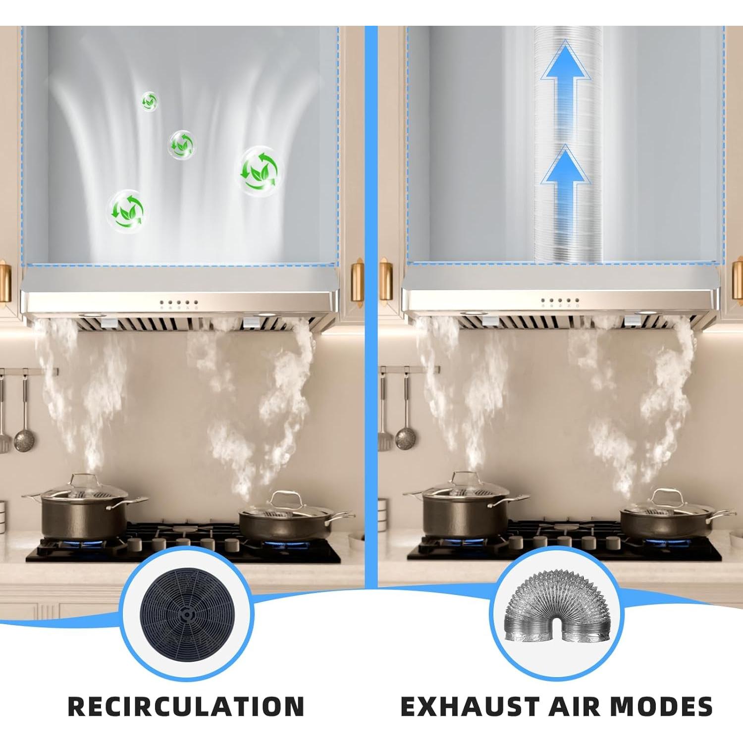 Campana Extractora Gelincare 30" Acero Inoxidable 450 CFM