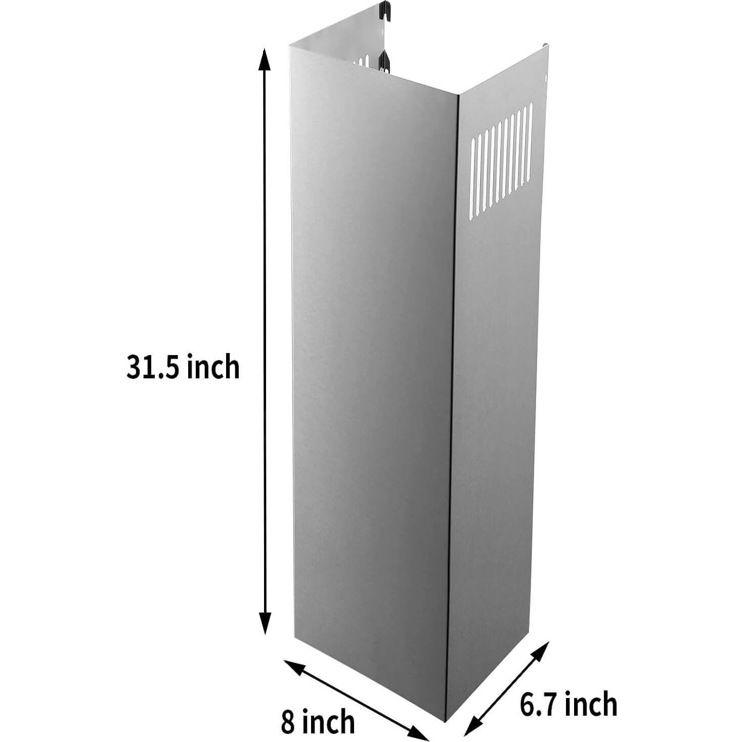 Extensión Chimenea Acero Inoxidable SNDOAS GD24 80 cm Plata