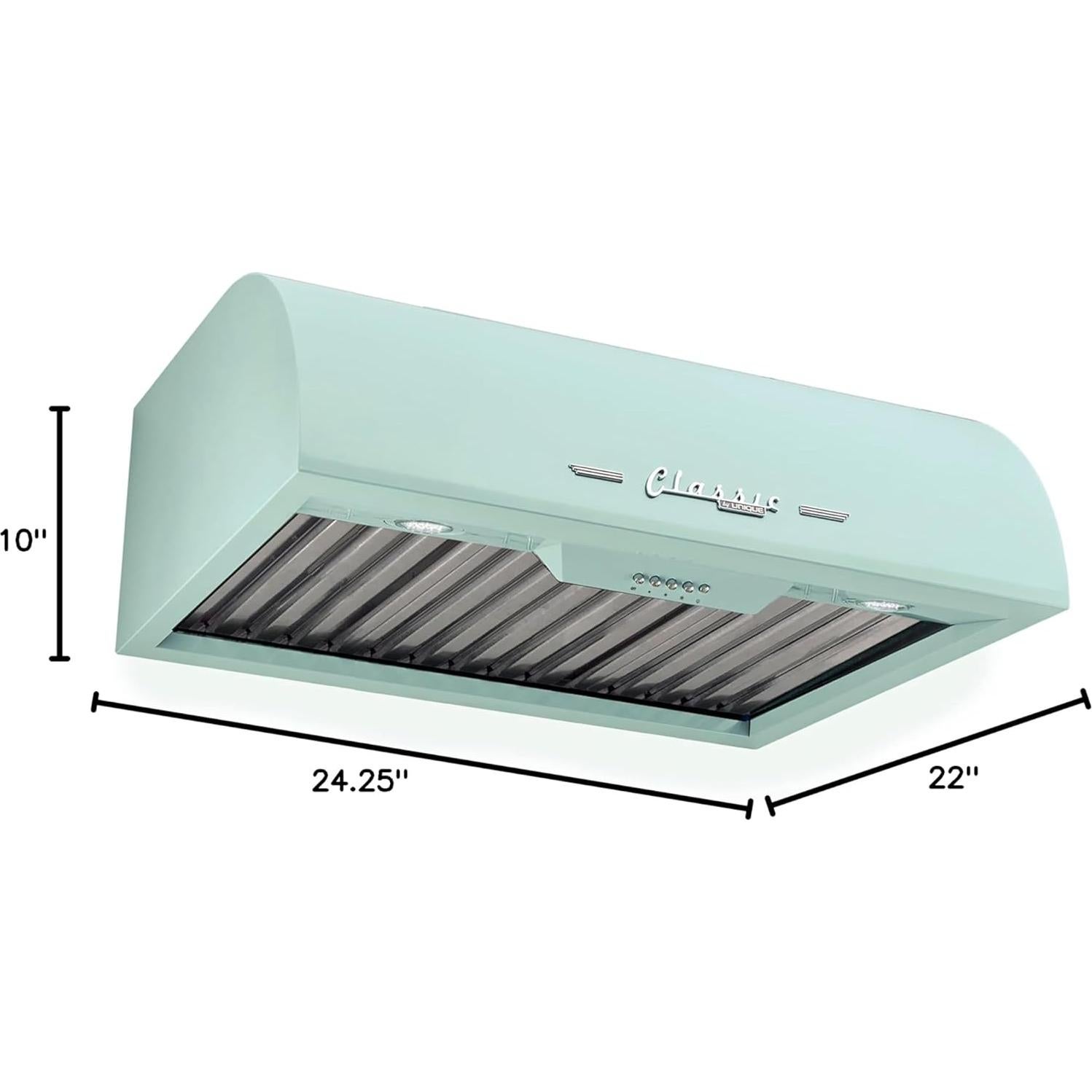 Campana de Cocina Eléctrica Unique 24" Verde Menta 500 CFM