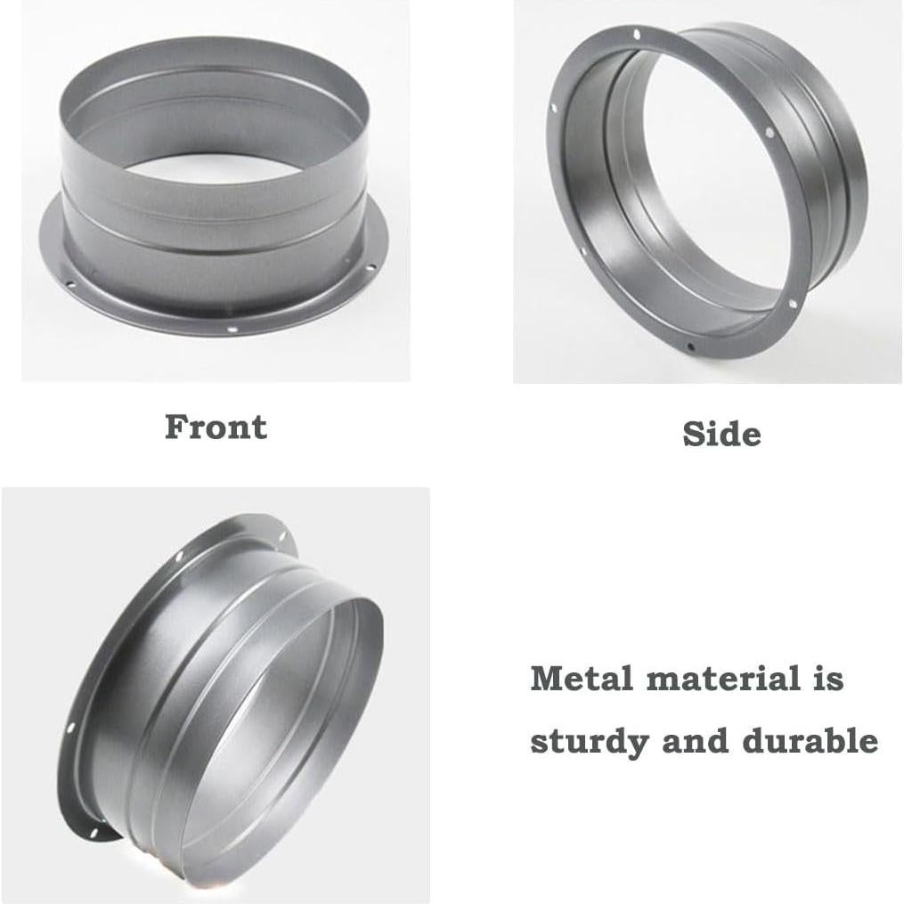 Conector de Ducto Metálico Recto 10 cm ASHXFSH con Brida