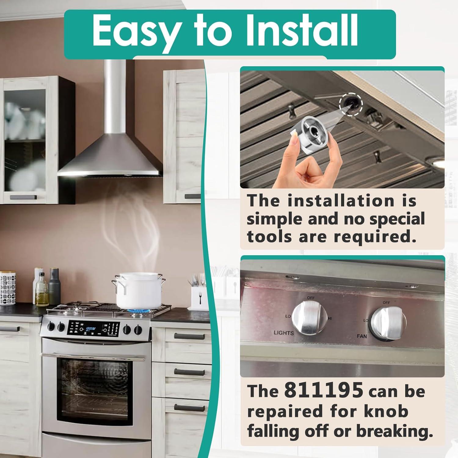 2 Perillas de Capó Gfdoso 811195 para Sub-Zero Wolf - Reemplazo