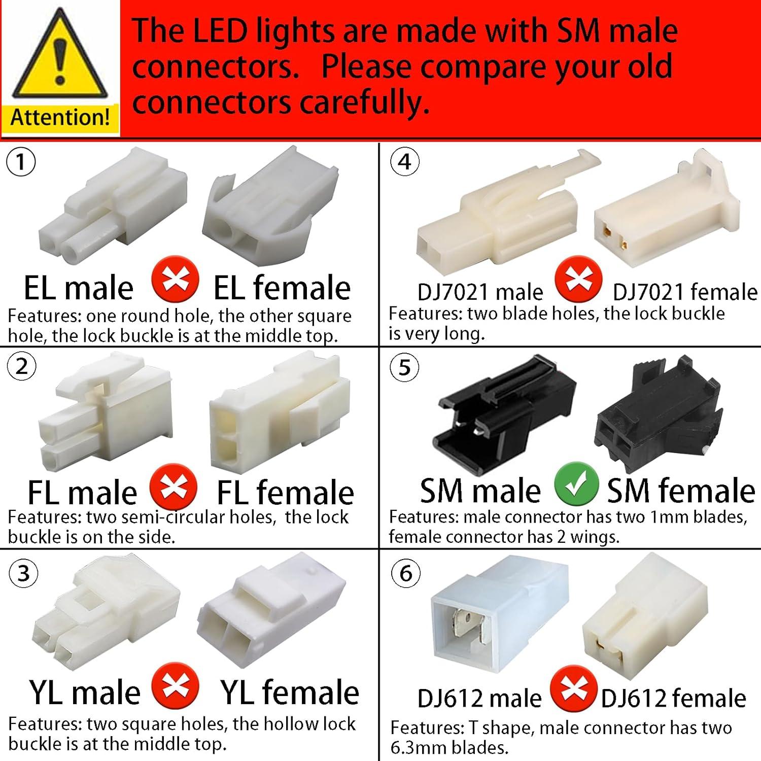 Paquete de 2 Bombillas LED LIDESEN 12V 1.5W 68mm Blanco Cálido