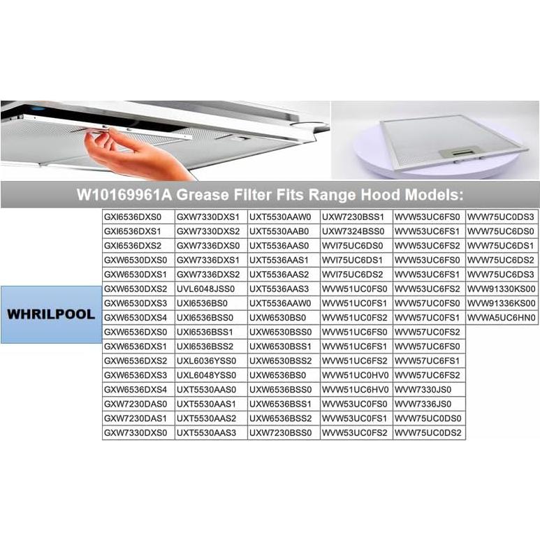 Filtro de Campana Extractora ELAIRUA W10169961A 30.5x26.7cm