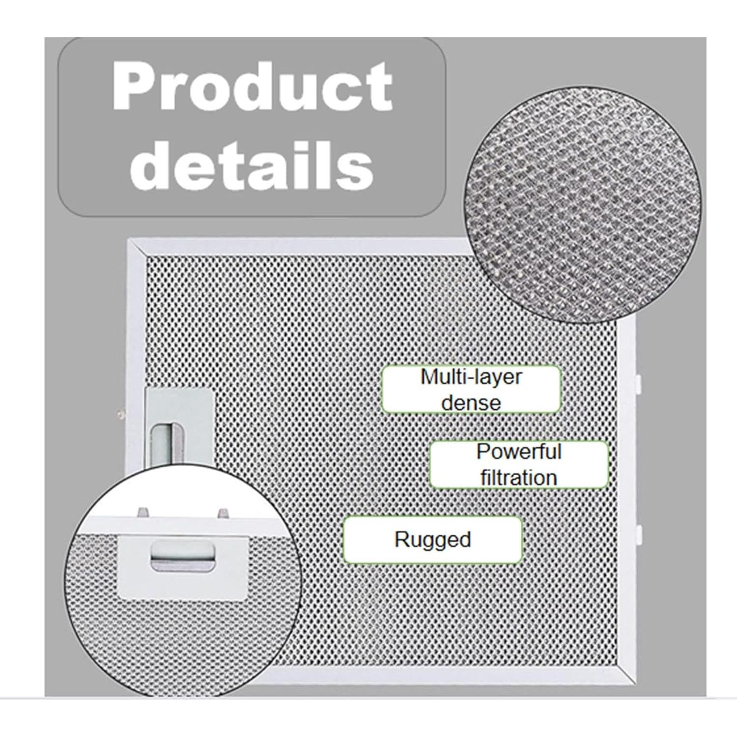 Filtro de Campana Extractora ELAIRUA W10169961A 30.5x26.7cm