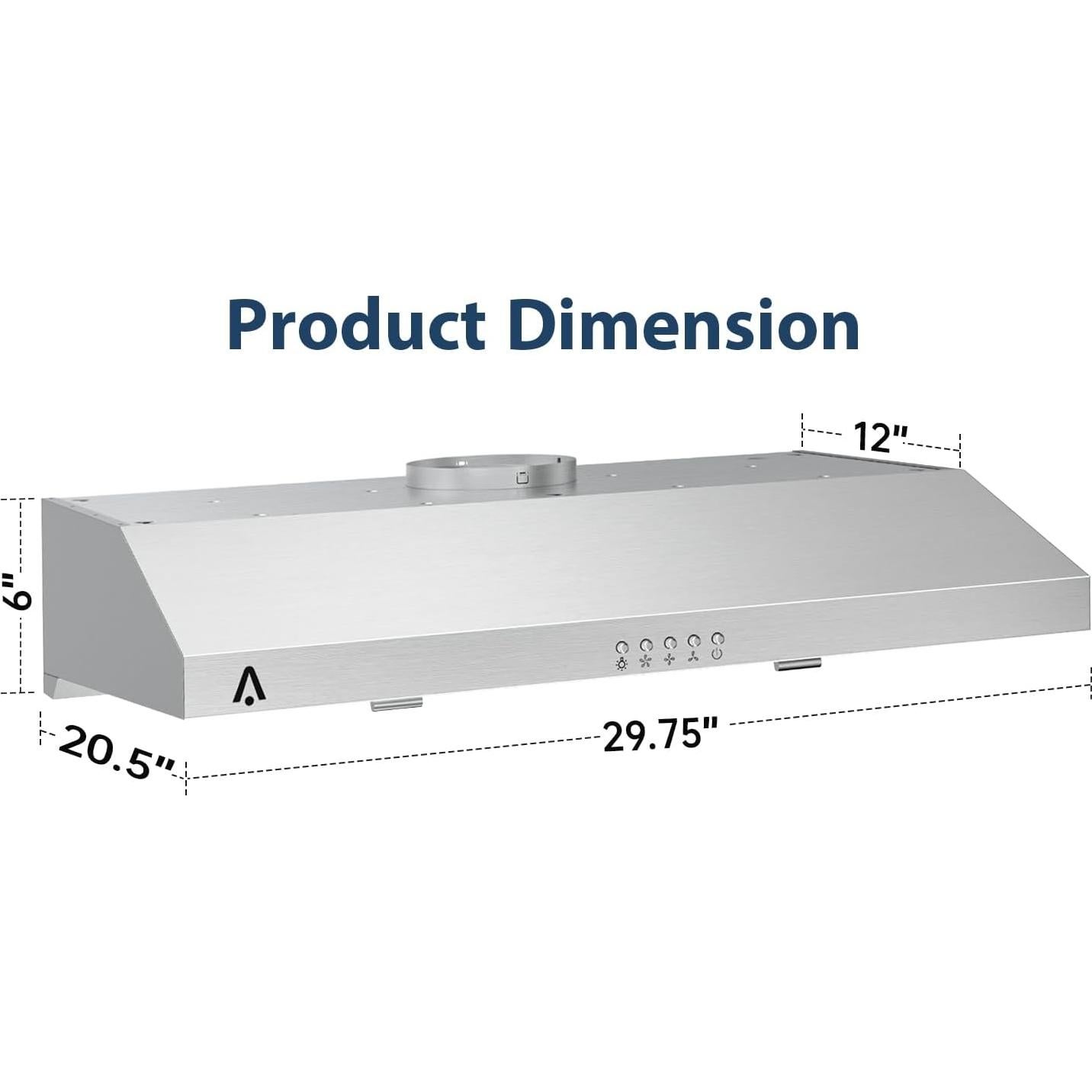 Campana Extractora GarveeTech 30" Acero Inoxidable 400 CFM