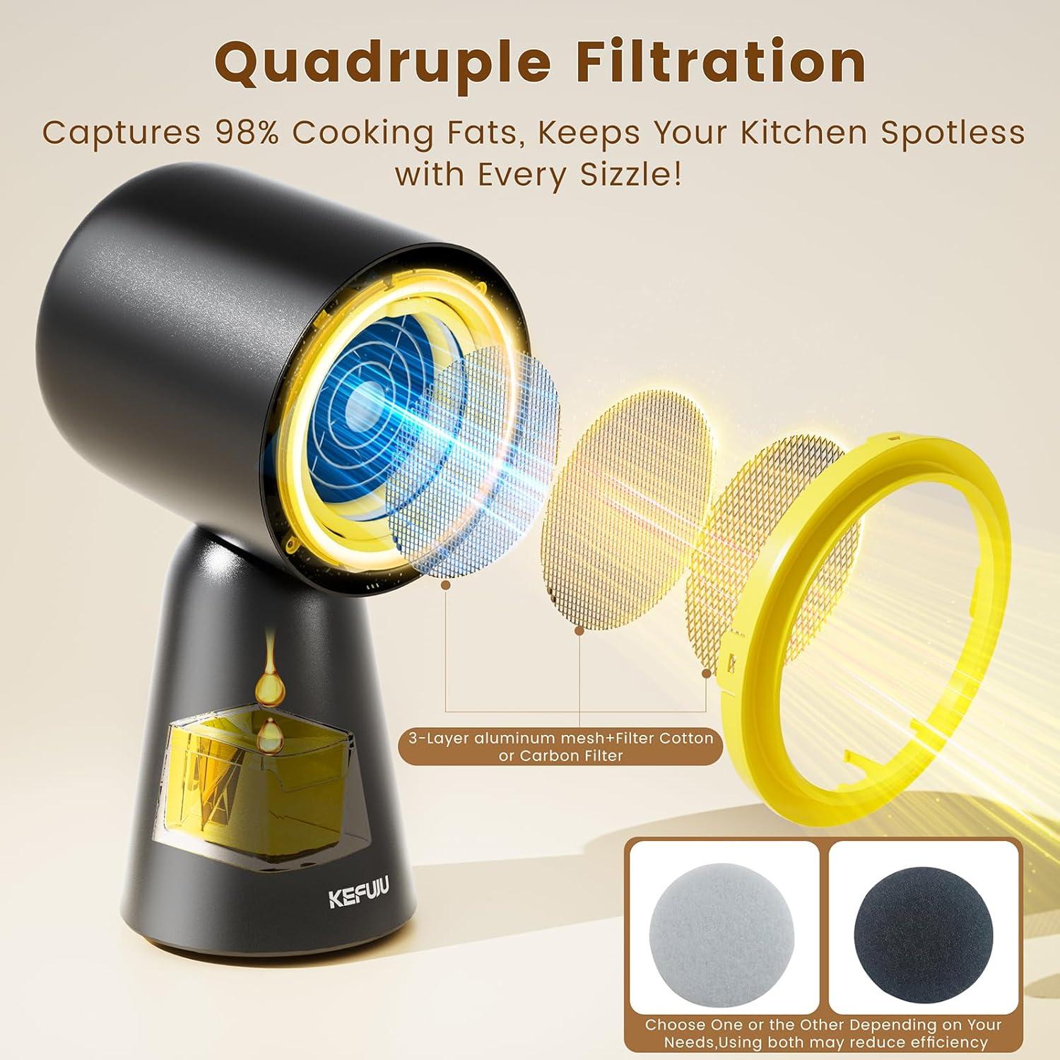 Campana Extractora Portátil KefuJu CZP-2503B 3 Velocidades