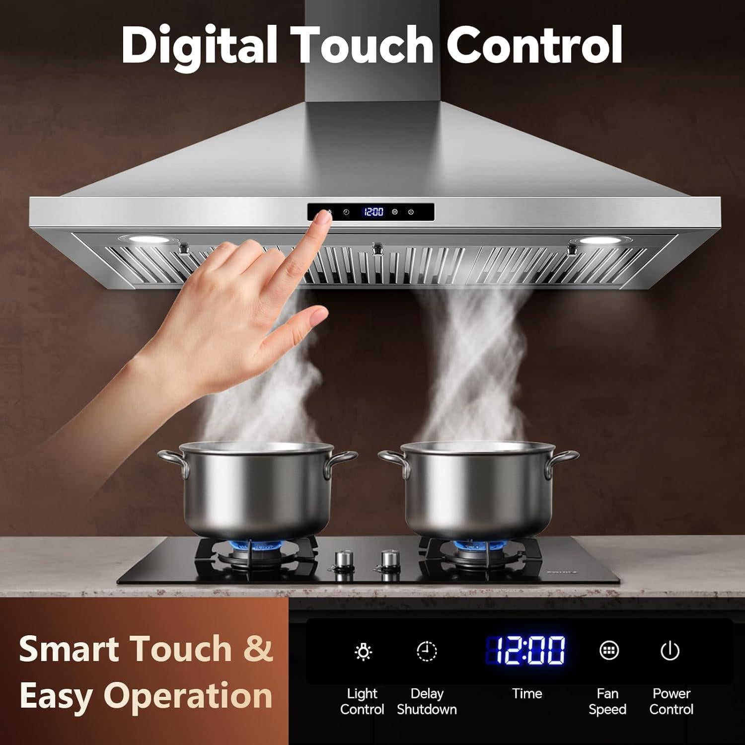 Campana Extractora Tieasy 36" Acero Inoxidable 700 CFM