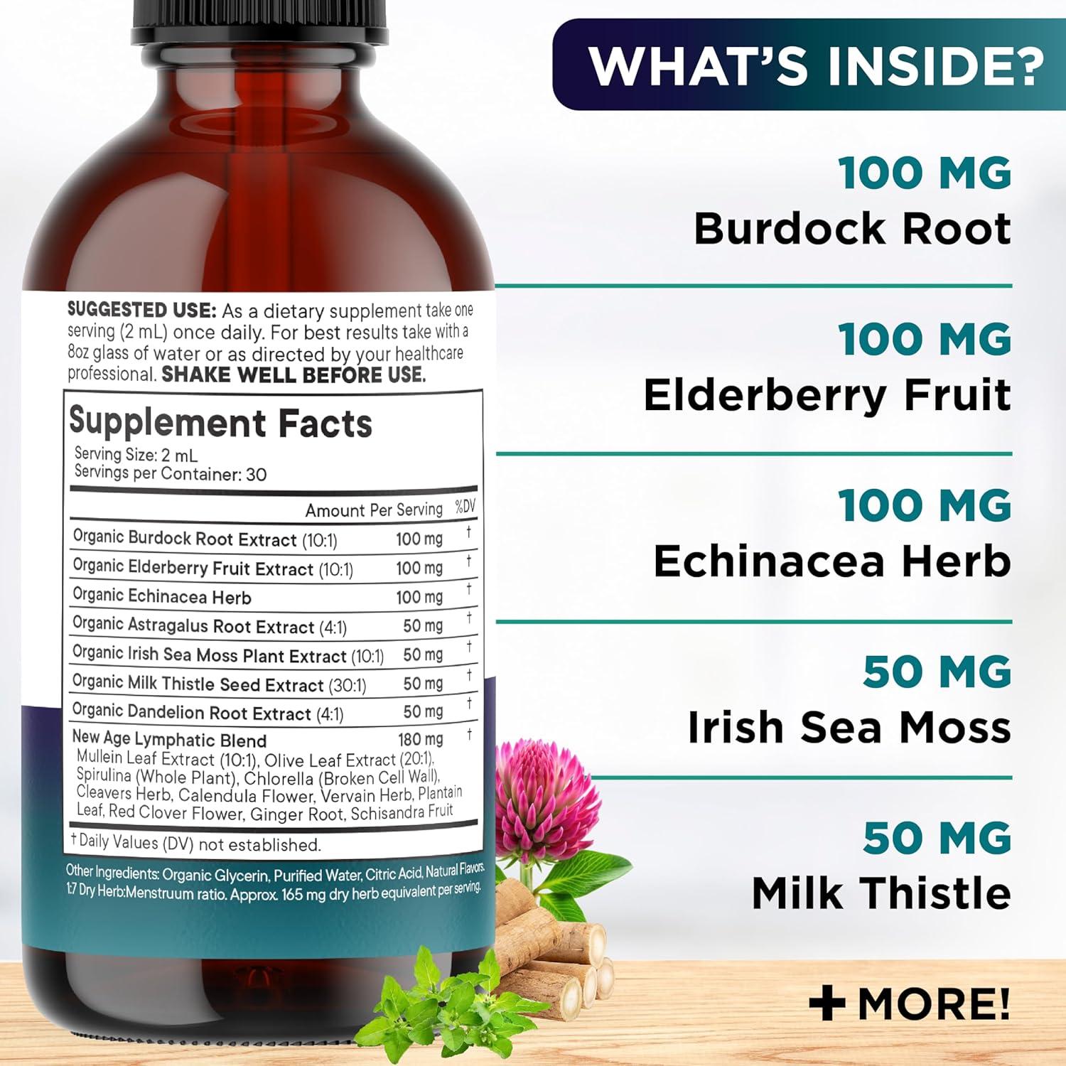 Gotas Orgánicas Drenaje Linfático New Age 60 ml