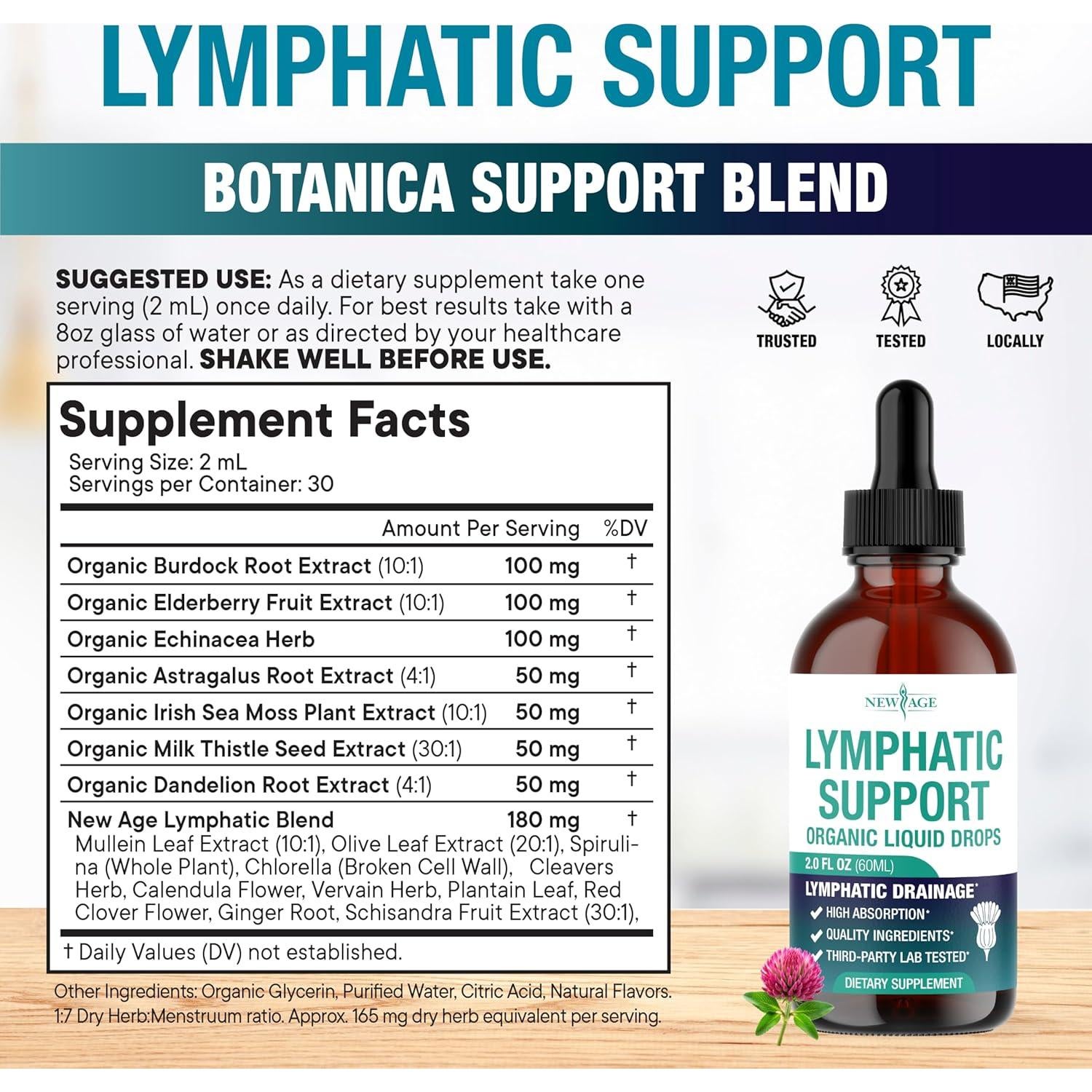 Gotas Orgánicas Drenaje Linfático New Age 60 ml