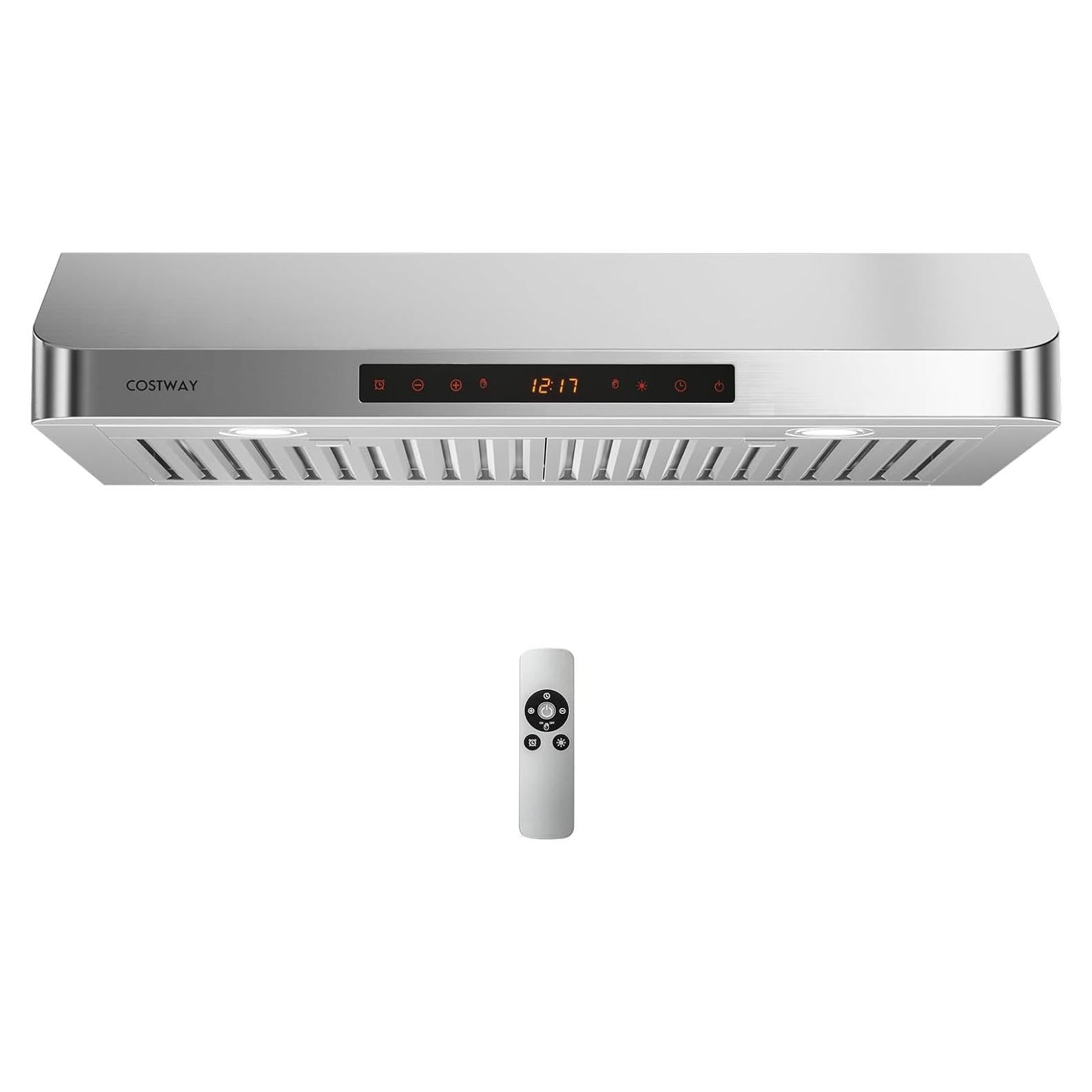 Campana de Cocina COSTWAY 75 cm 900 CFM Control Gestos LED