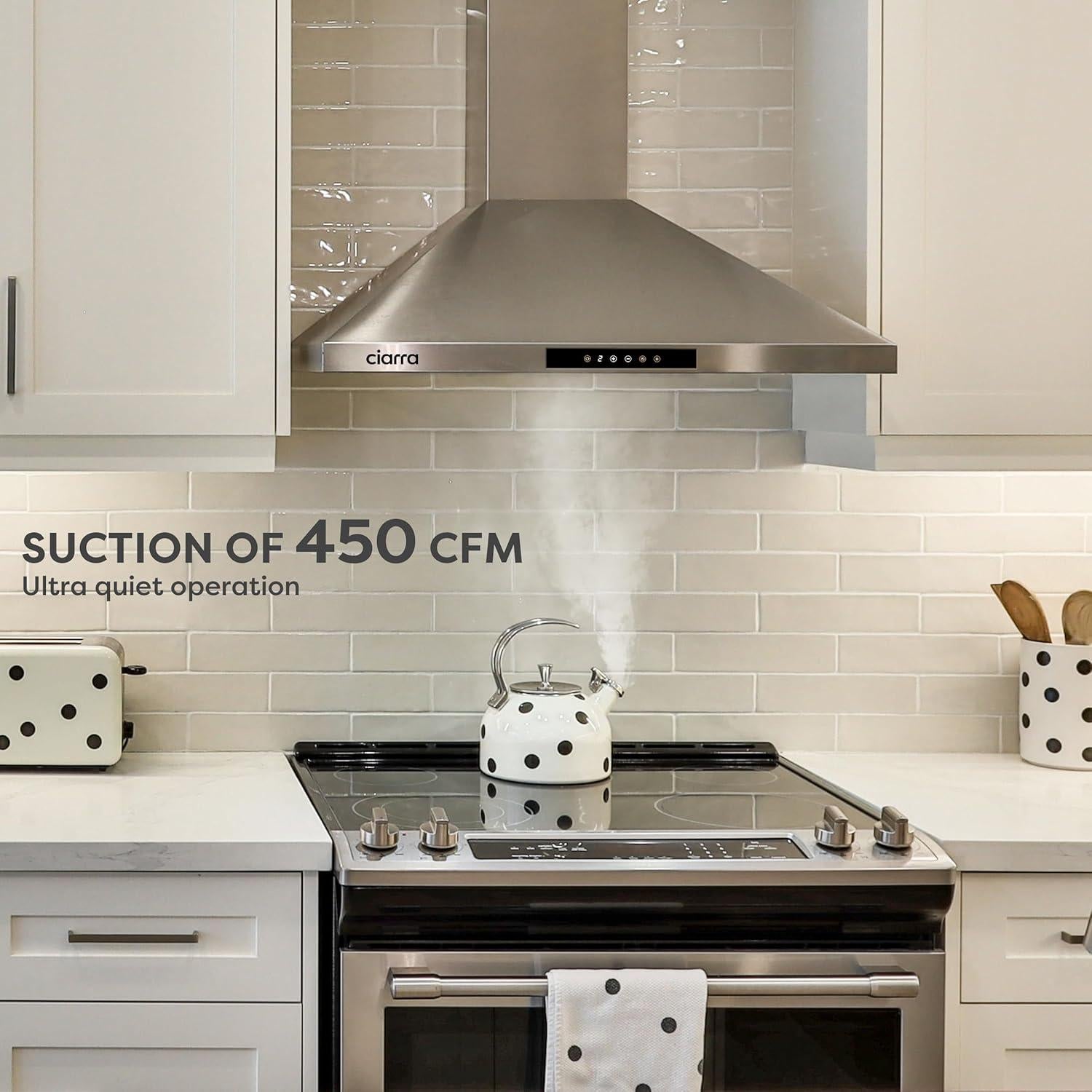 Campana Extractora CIARRA 76 cm Acero Inoxidable 760 m3/h