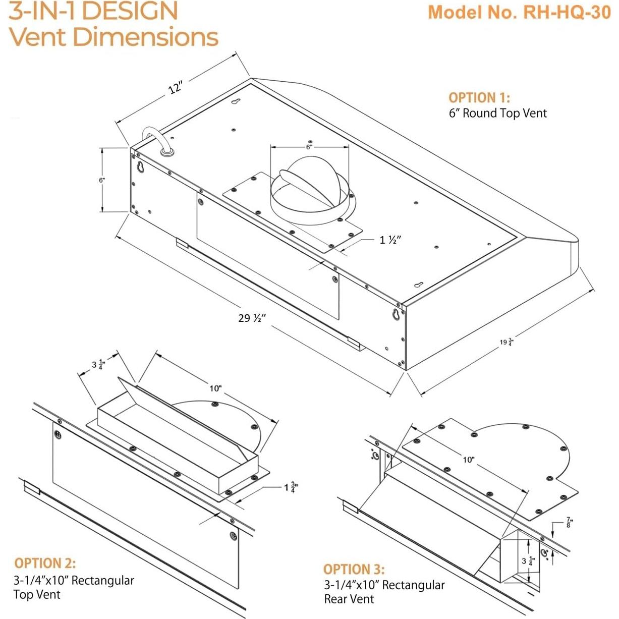 Campana Extractora Leyso 76.2 cm Acero Inoxidable 4 Velocidades
