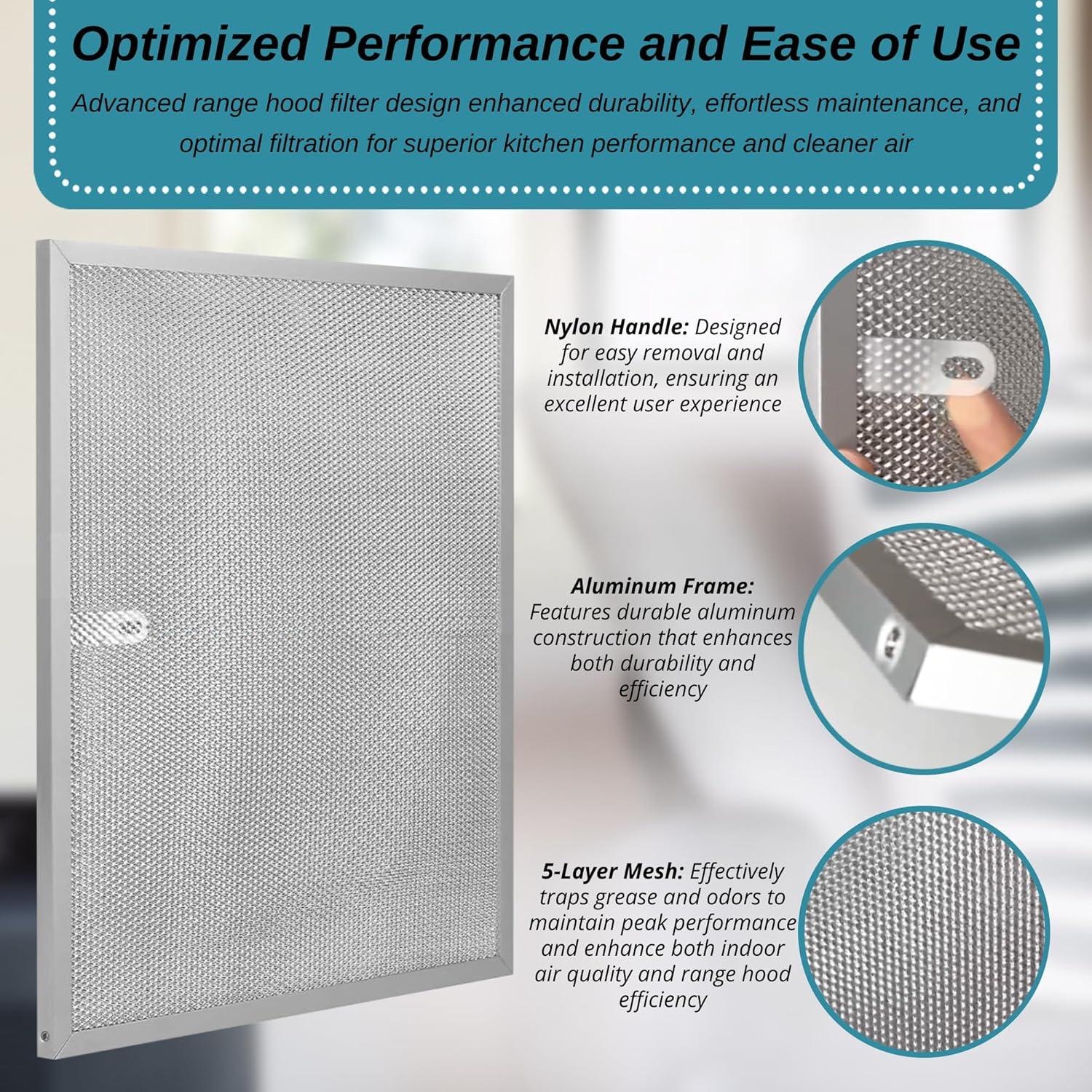 Filtro de Campana Extractora Broan BPS1FA30 - 36.2 x 29.8 x 0.96 cm - Paquete de 2