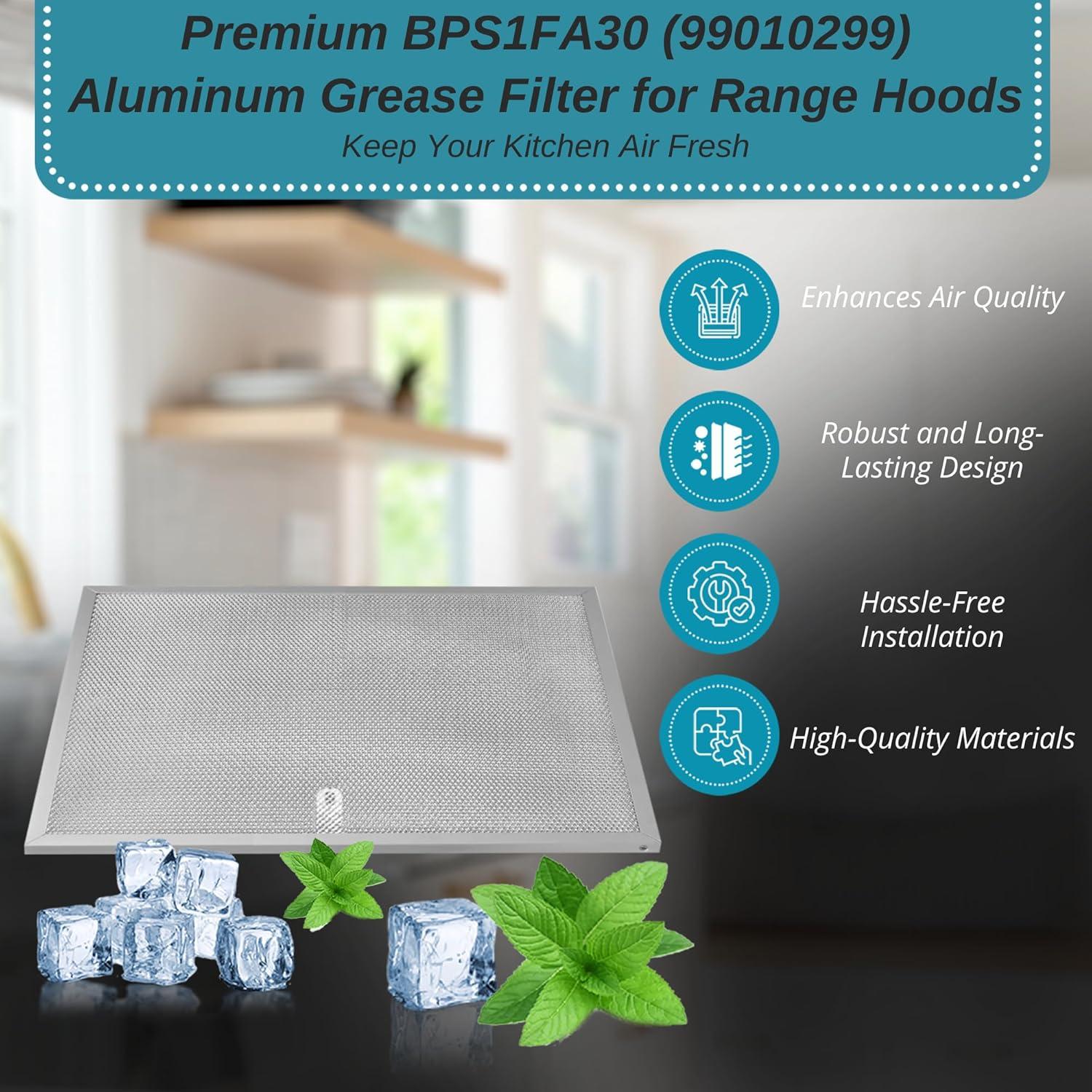 Filtro de Campana Extractora Broan BPS1FA30 - 36.2 x 29.8 x 0.96 cm - Paquete de 2