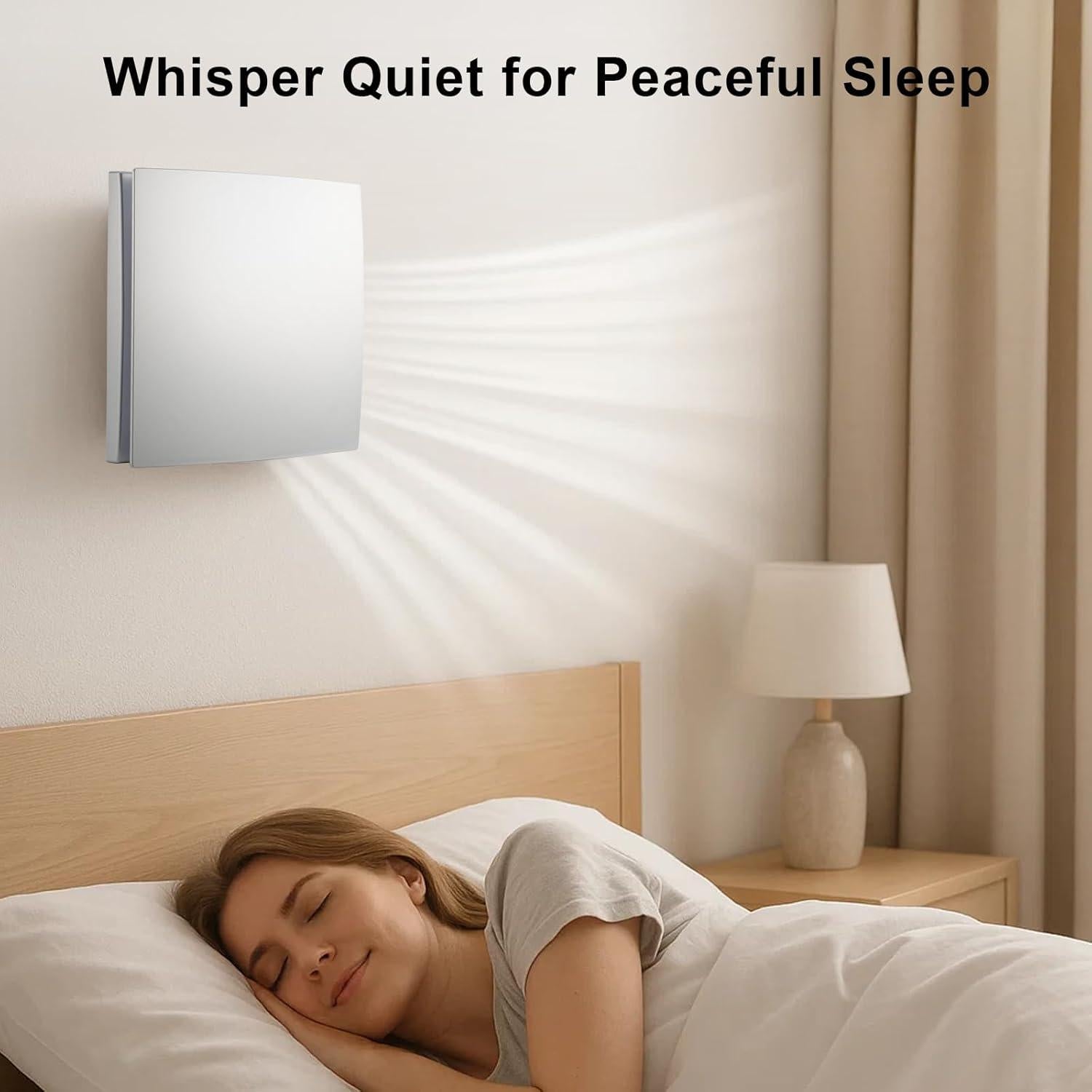 Ventilador de Escape GROWNEER 6" Silencioso 90 CFM Montaje Pared