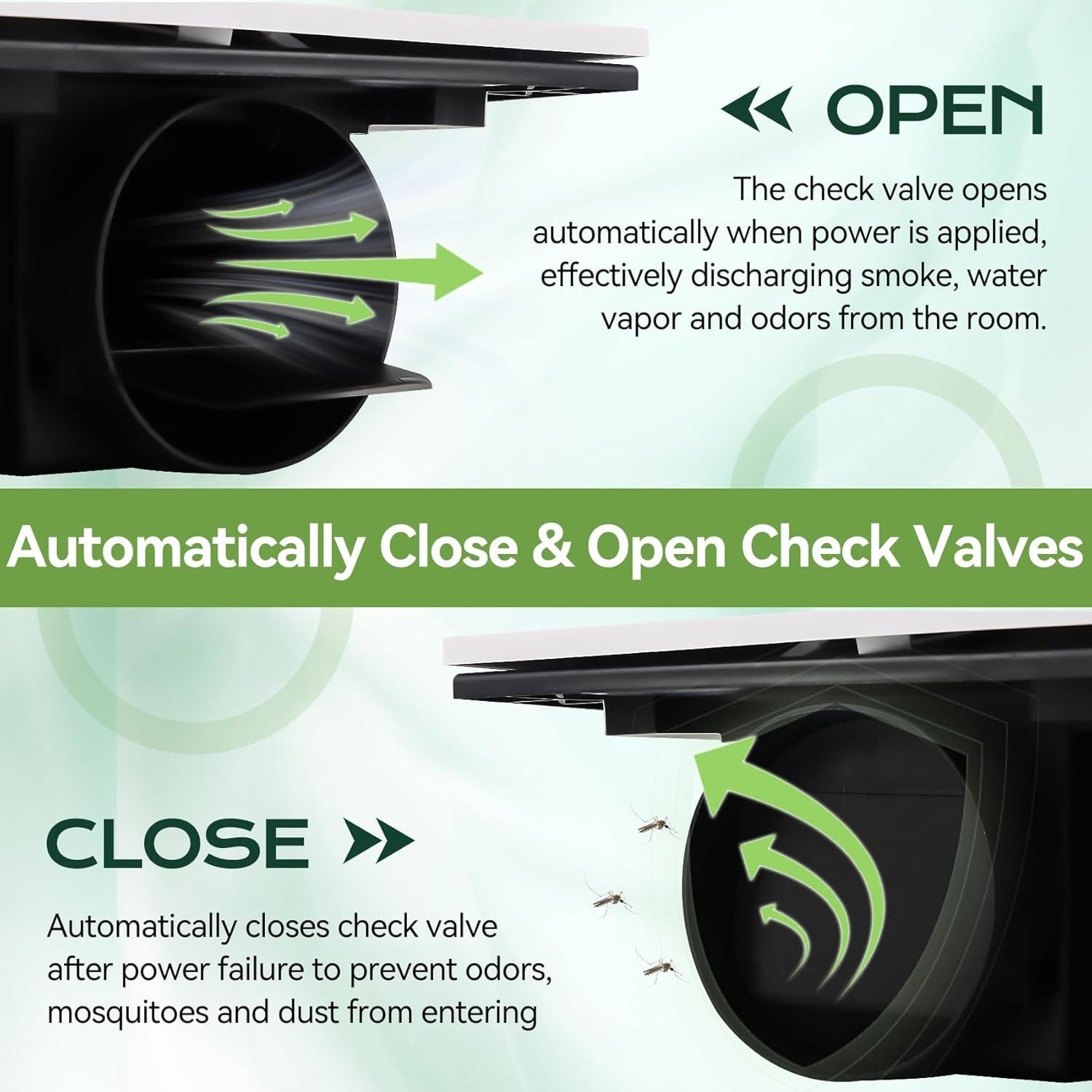 Ventilador Extractor de Baño ApexscnView con Luz LED 26W 130 CFM