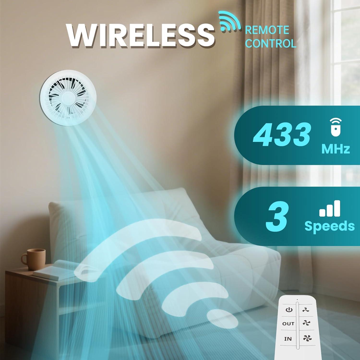 Ventilador de Baño HG Power 8" Reversible 3 Velocidades 2300RPM