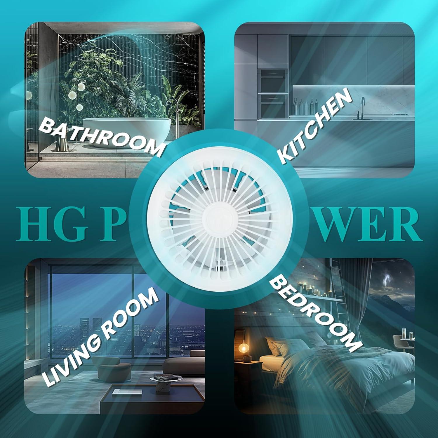 Ventilador de Baño HG Power 8" Reversible 3 Velocidades 2300RPM