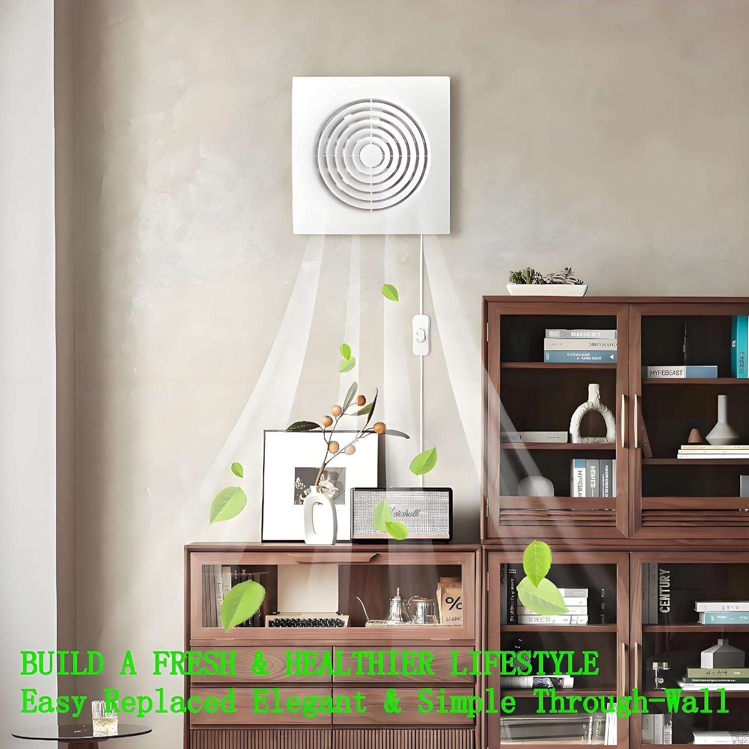 Ventilador de Escape 6" JOANAJO Blanco para Baño y Cocina