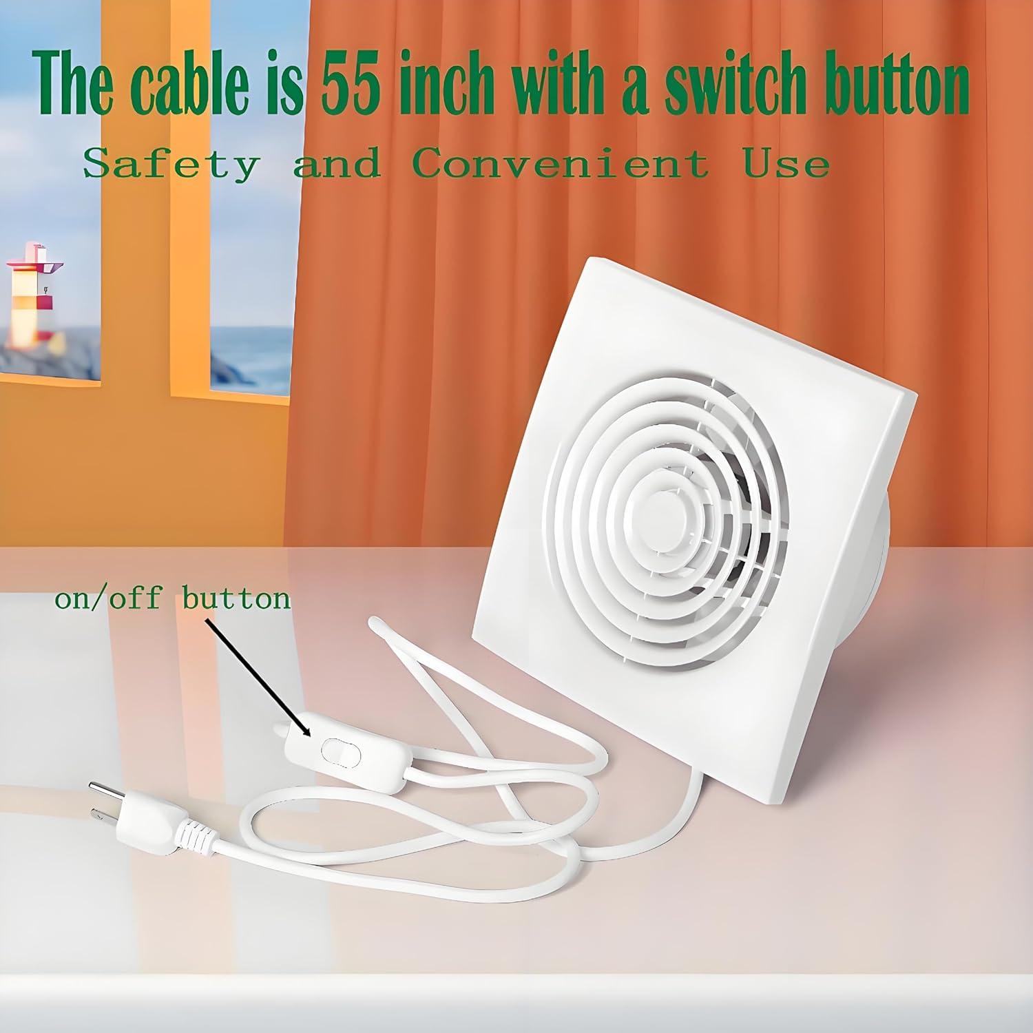 Ventilador de Escape 6" JOANAJO Blanco para Baño y Cocina