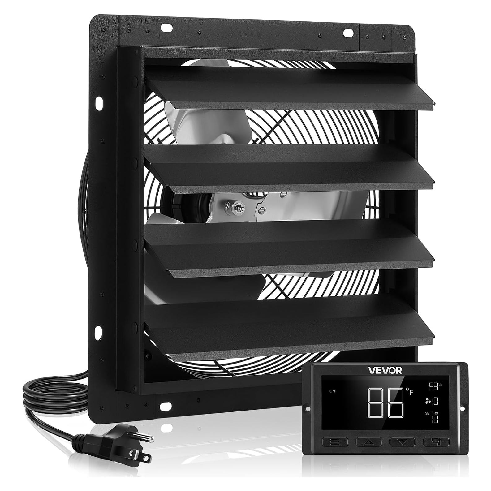 Ventilador Extractor de Persiana VEVOR 35 cm Montaje Pared 2000 CFM