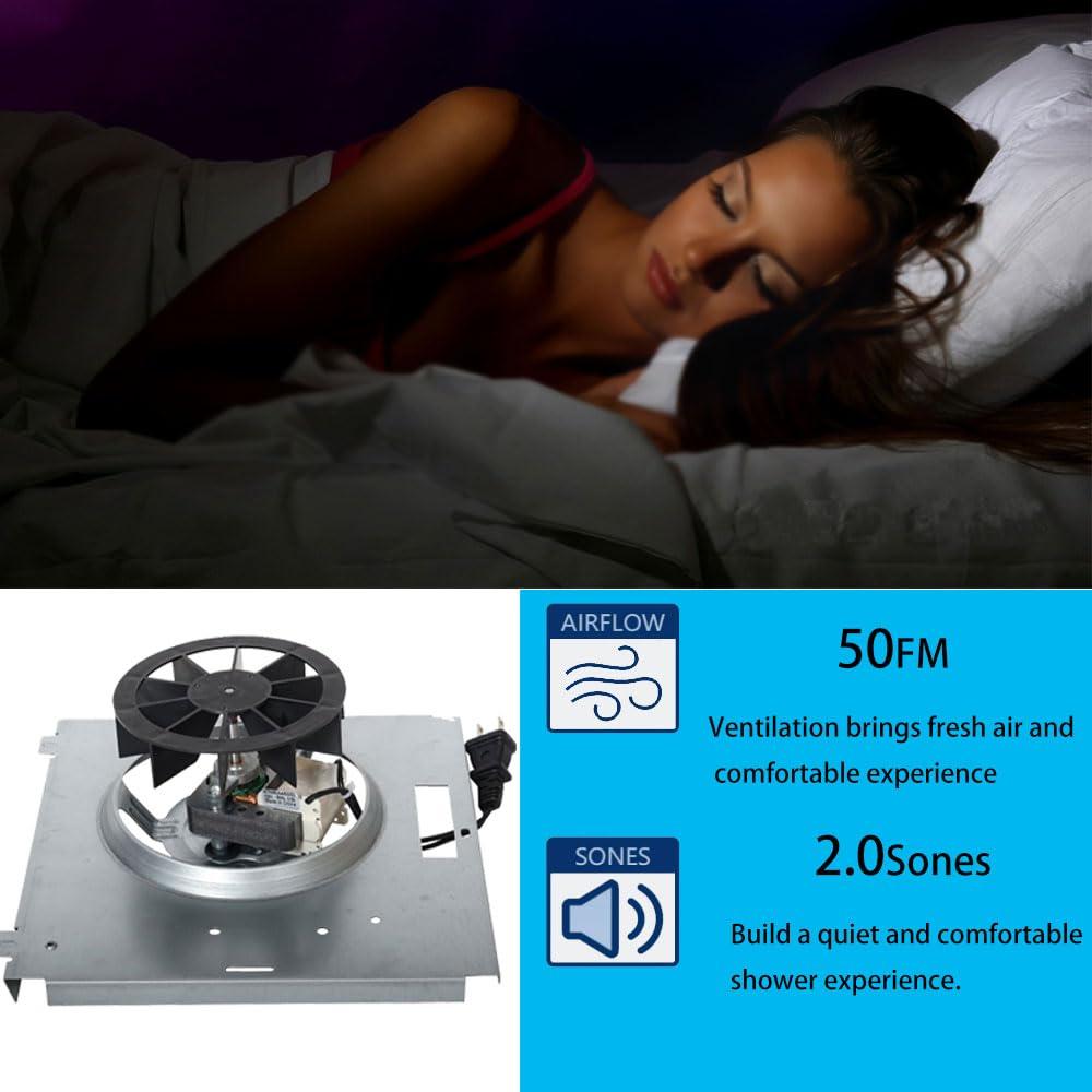 Motor de Ventilador de Extractor de Baño Upgrade S0503B000 23x23cm 50 CFM