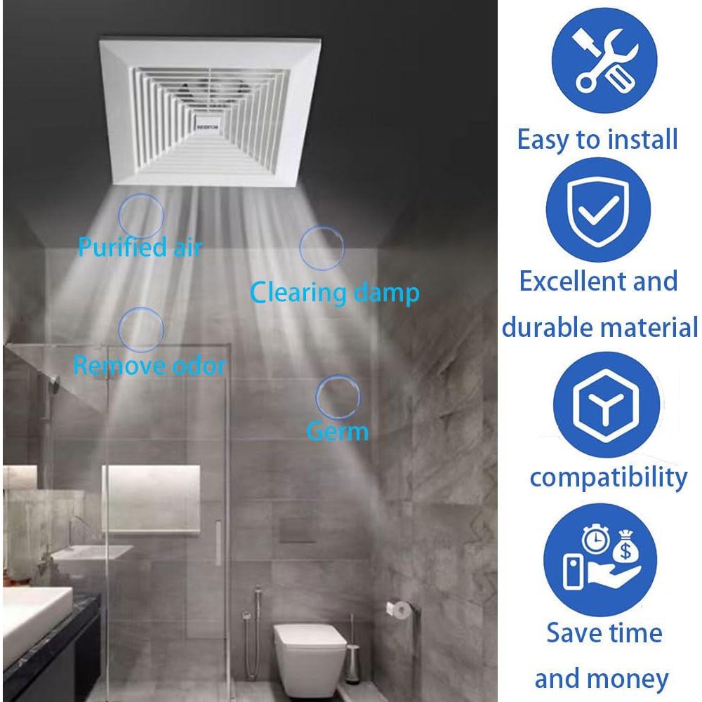 Motor de Ventilador de Extractor de Baño Upgrade S0503B000 23x23cm 50 CFM