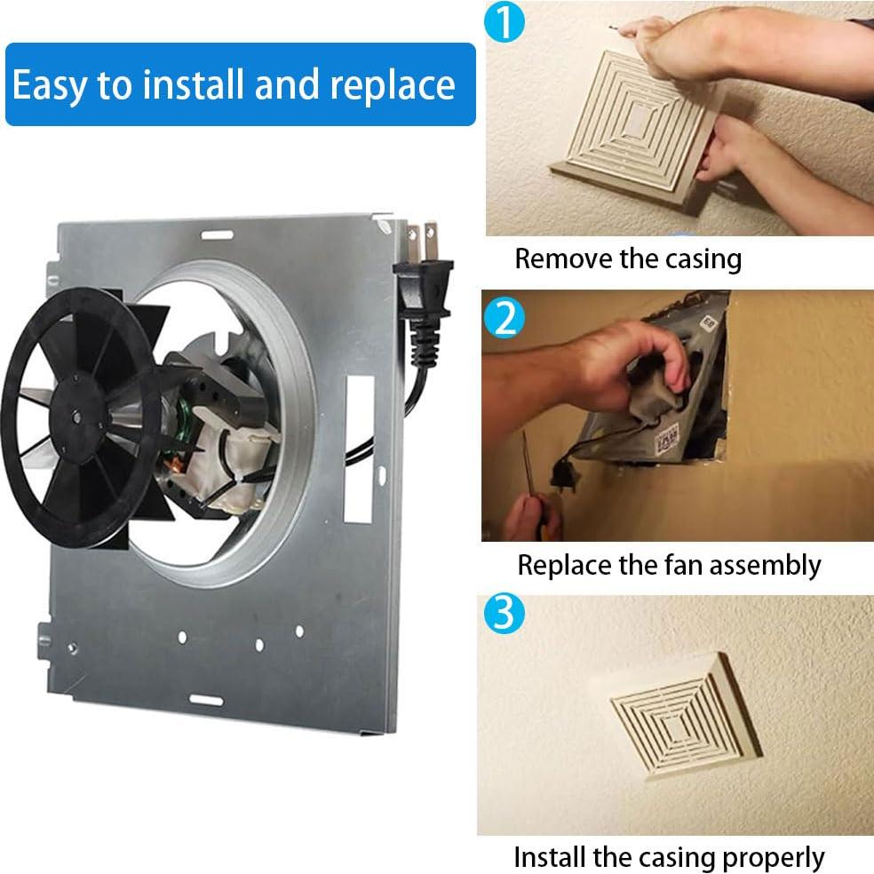 Motor de Ventilador de Extractor de Baño Upgrade S0503B000 23x23cm 50 CFM