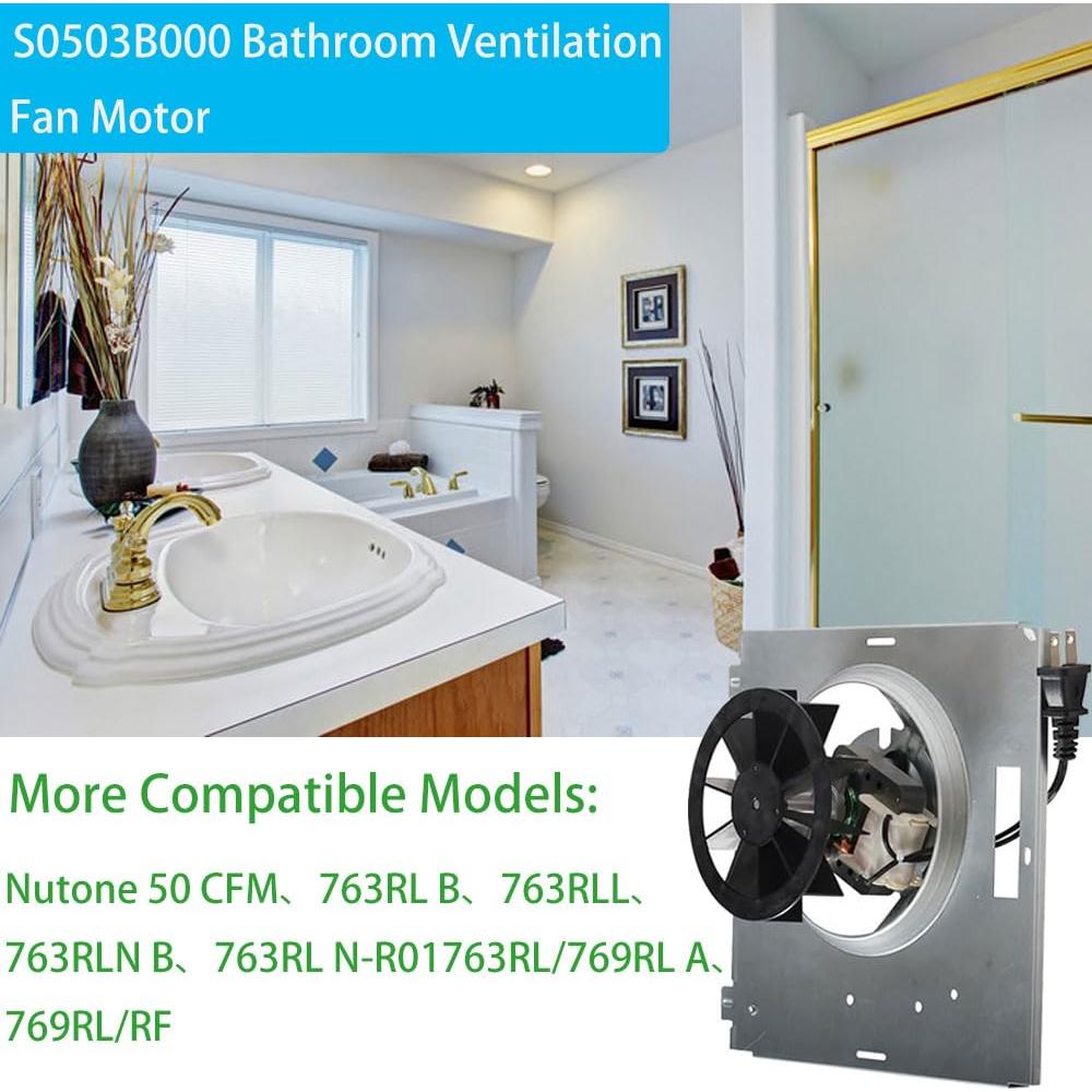 Motor de Ventilador de Extractor de Baño Upgrade S0503B000 23x23cm 50 CFM