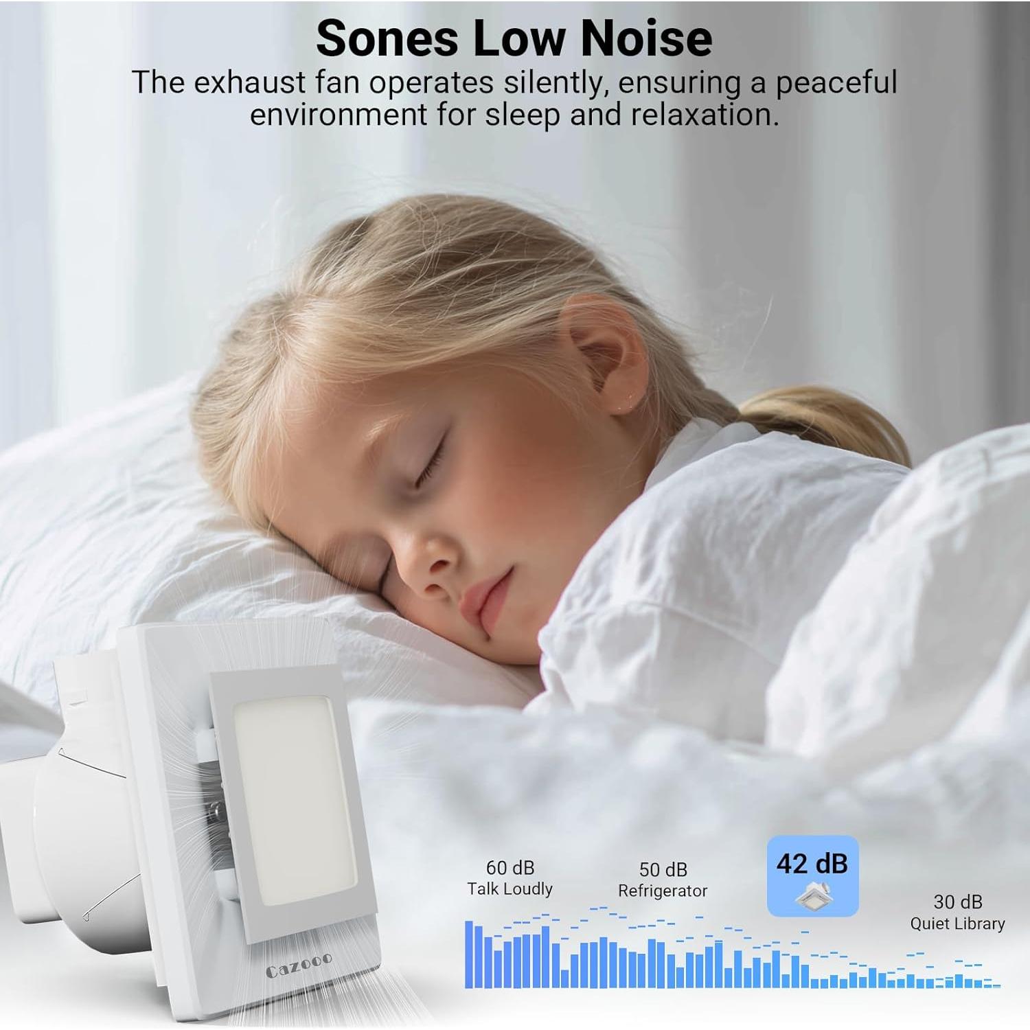 Ventilador Extractor de Baño Cazooo CACV-12LL 30x30 cm LED