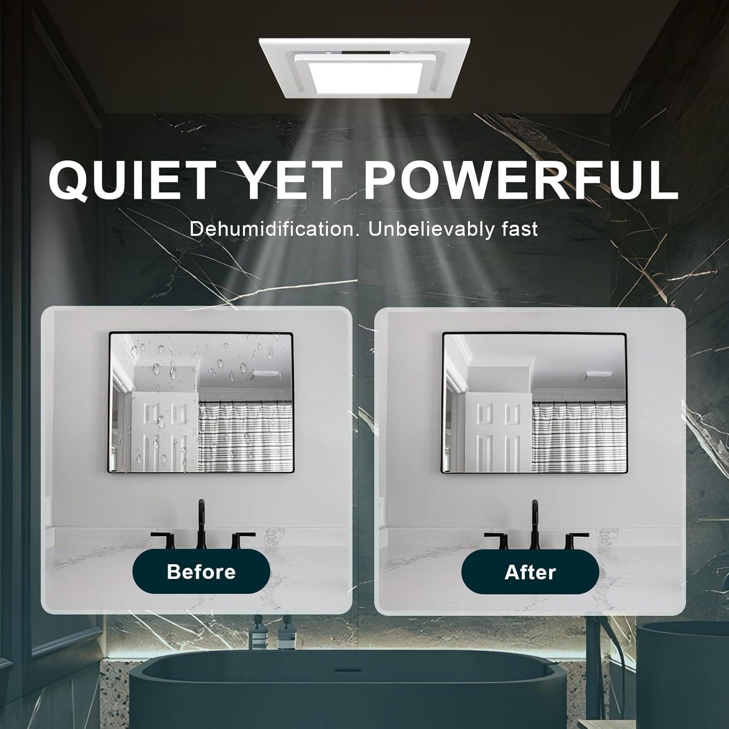 Ventilador Extractor de Baño VENTIRI YSPQS con Luz LED 30.48 cm