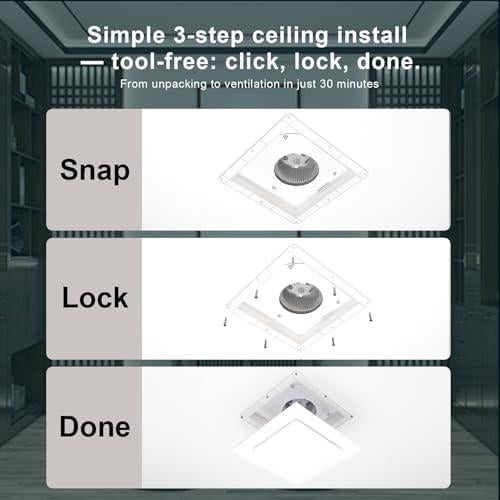 Ventilador Extractor de Baño VENTIRI YSPQS con Luz LED 30.48 cm