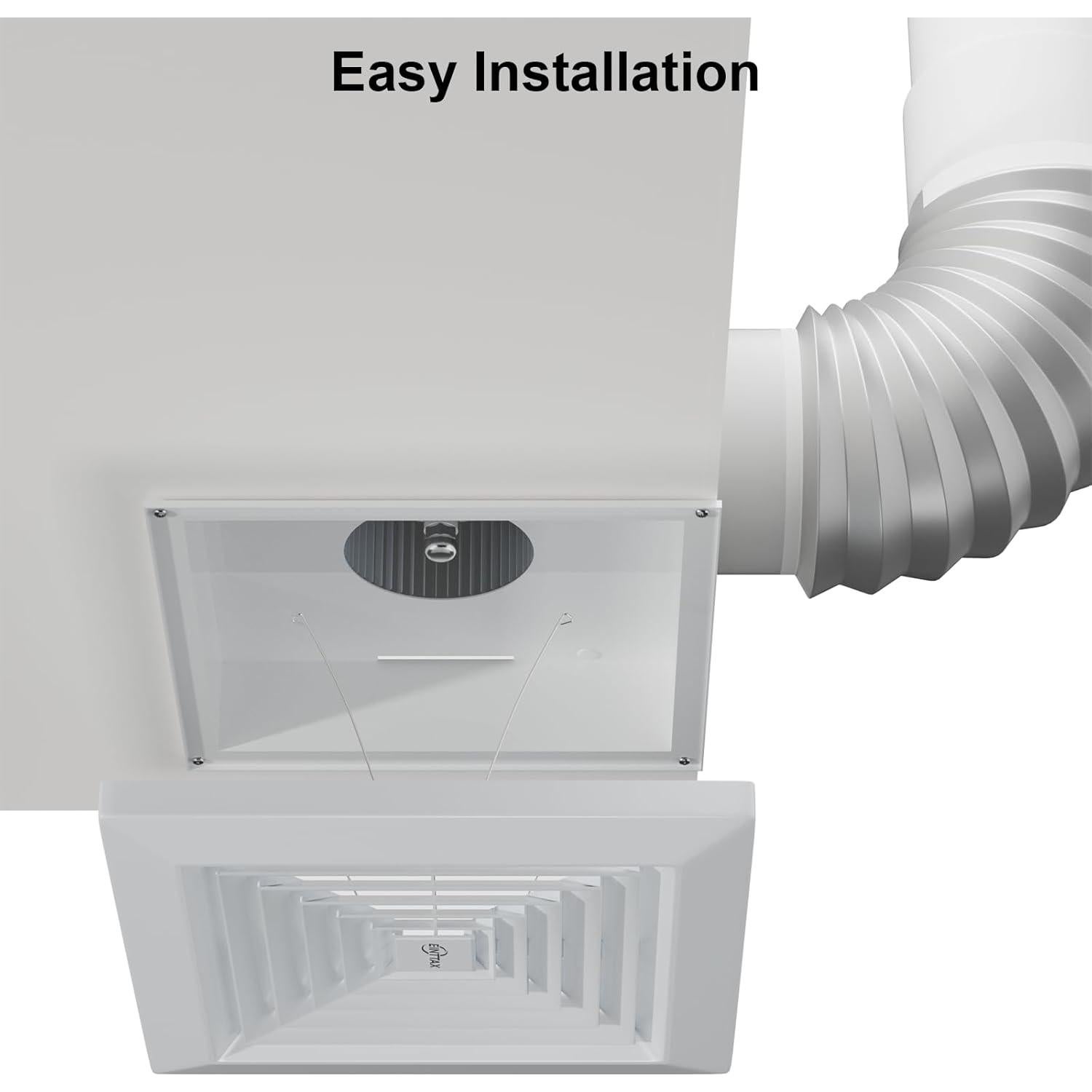 Ventilador Extractor de Baño EINTTAX 25W 21.1x21.1cm Blanco