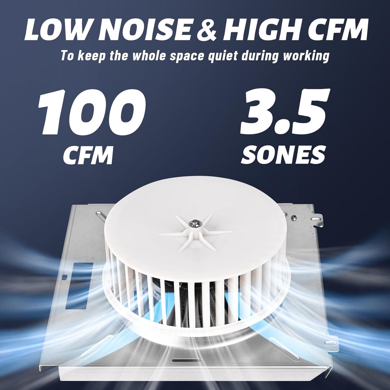 Motor de Ventilador de Baño Cylrod 8664RP 100CFM 3.5 Sones