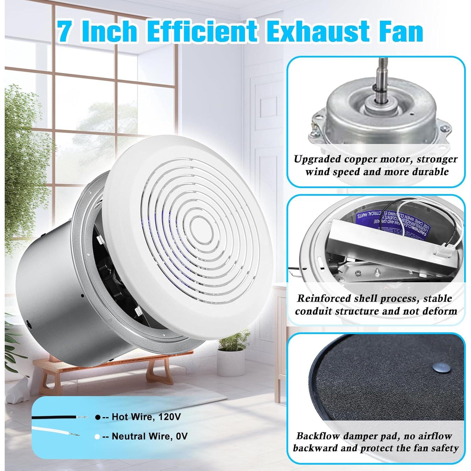 Ventilador Extractor de Baño BSTSLL V2262-50 50 CFM 1 Sone